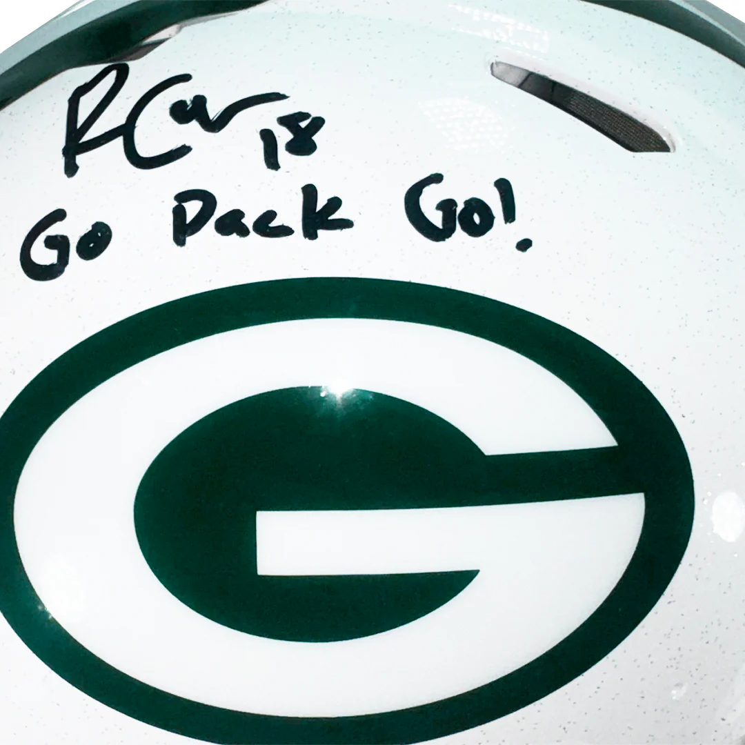 Randall Cobb Signed Go Pack Go! Inscription Green Bay Packers Alt 2024 Authentic Speed Full-Size Football Helmet (JSA) - Image 2
