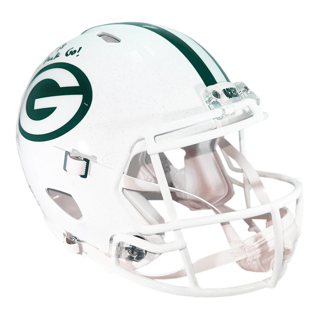 Randall Cobb Signed Go Pack Go! Inscription Green Bay Packers Alt 2024 Authentic Speed Full-Size Football Helmet (JSA) - Image 3