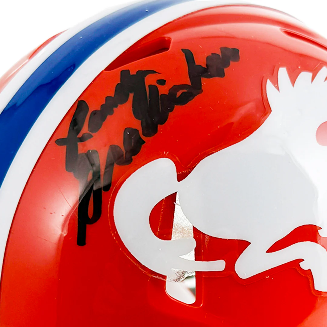 Randy Gradishar Signed Denver Broncos Throwback 1966 Speed Mini Football Helmet (JSA) - Image 2