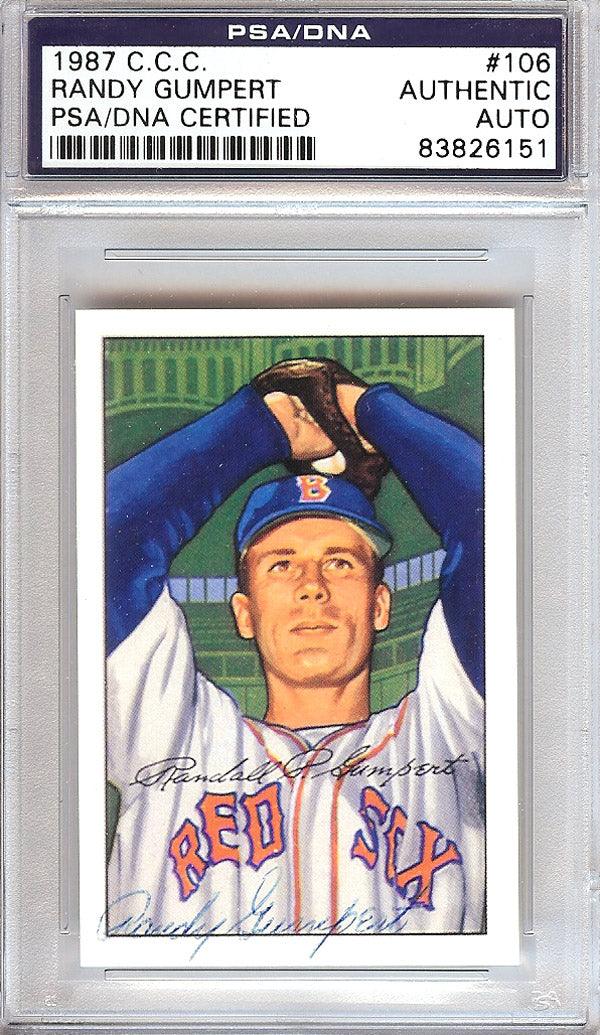 Randy Gumpert Autographed 1952 Bowman Reprints Card #106 Boston Red Sox PSA/DNA #83826151