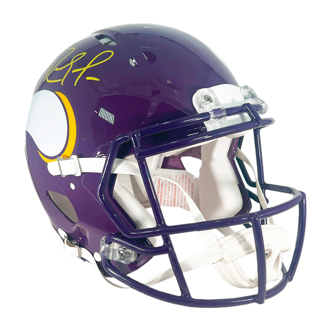 Randy Moss Signed Minnesota Vikings Throwback 83-01 Authentic Speed Full-Size Football Helmet (Beckett) - Image 3