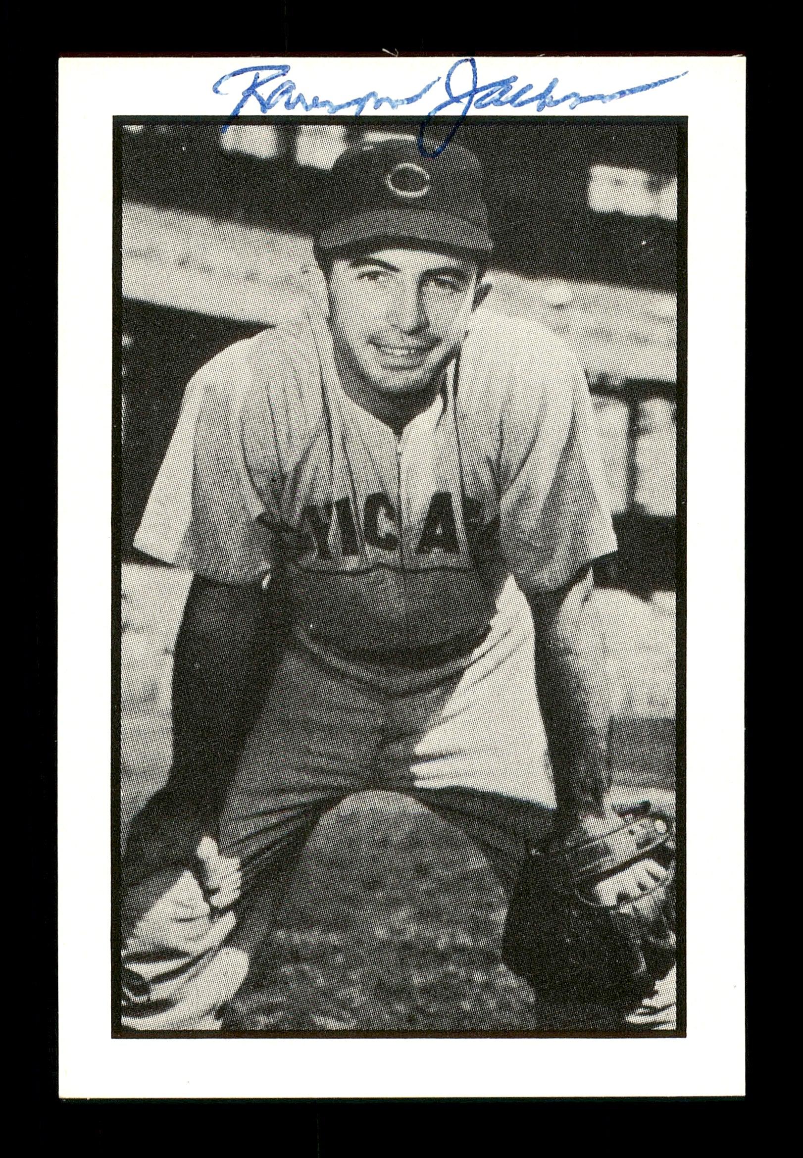 Ransom Randy Jackson Autographed 1983 Bowman 1953 Bowman Reprint Card #12 Chicago Cubs SKU #171631
