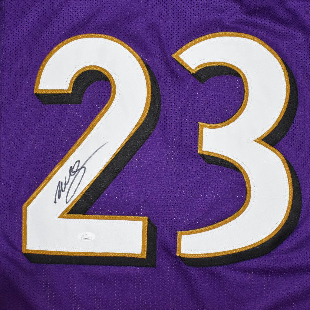 Willis McGahee Signed Baltimore Purple Football Jersey (Beckett) - Image 2
