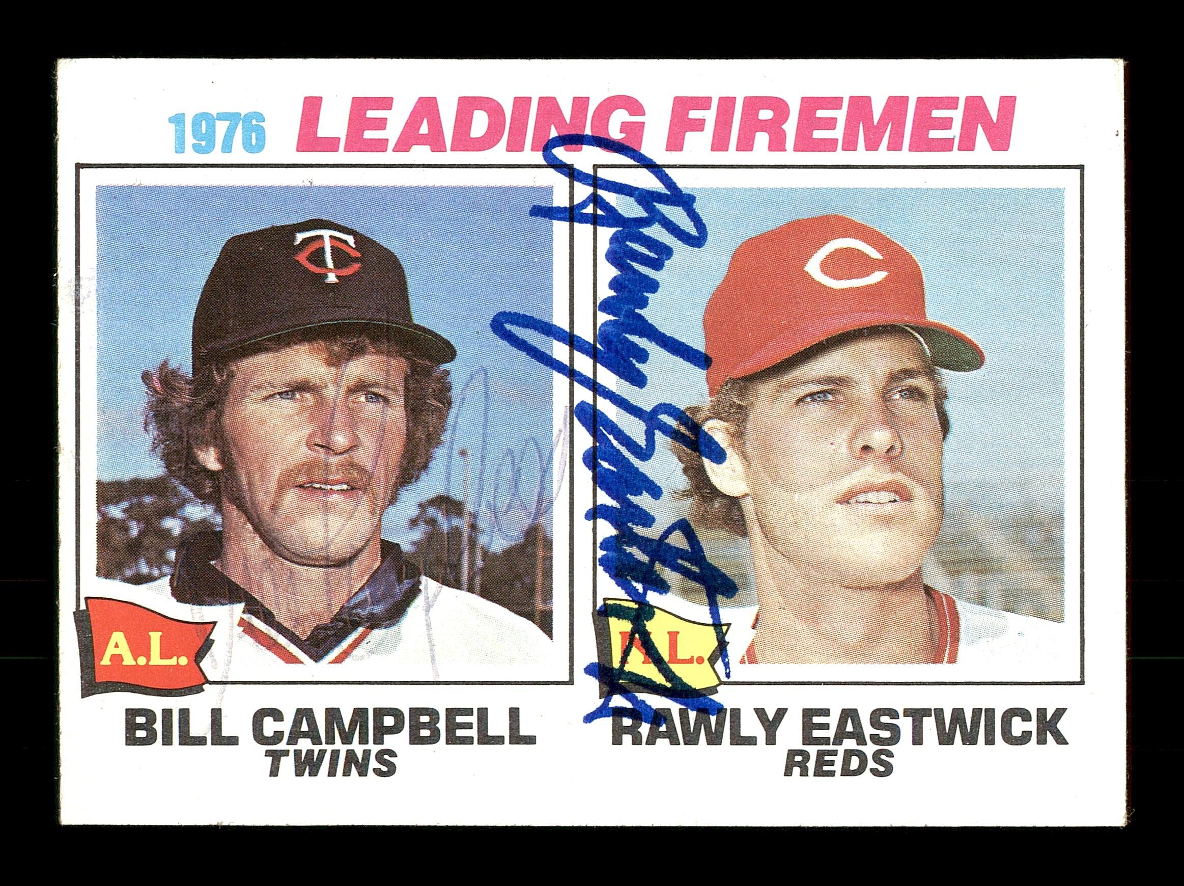 Rawley Eastwick & Bill Campbell Autographed 1977 Topps Card #8 SKU #167160