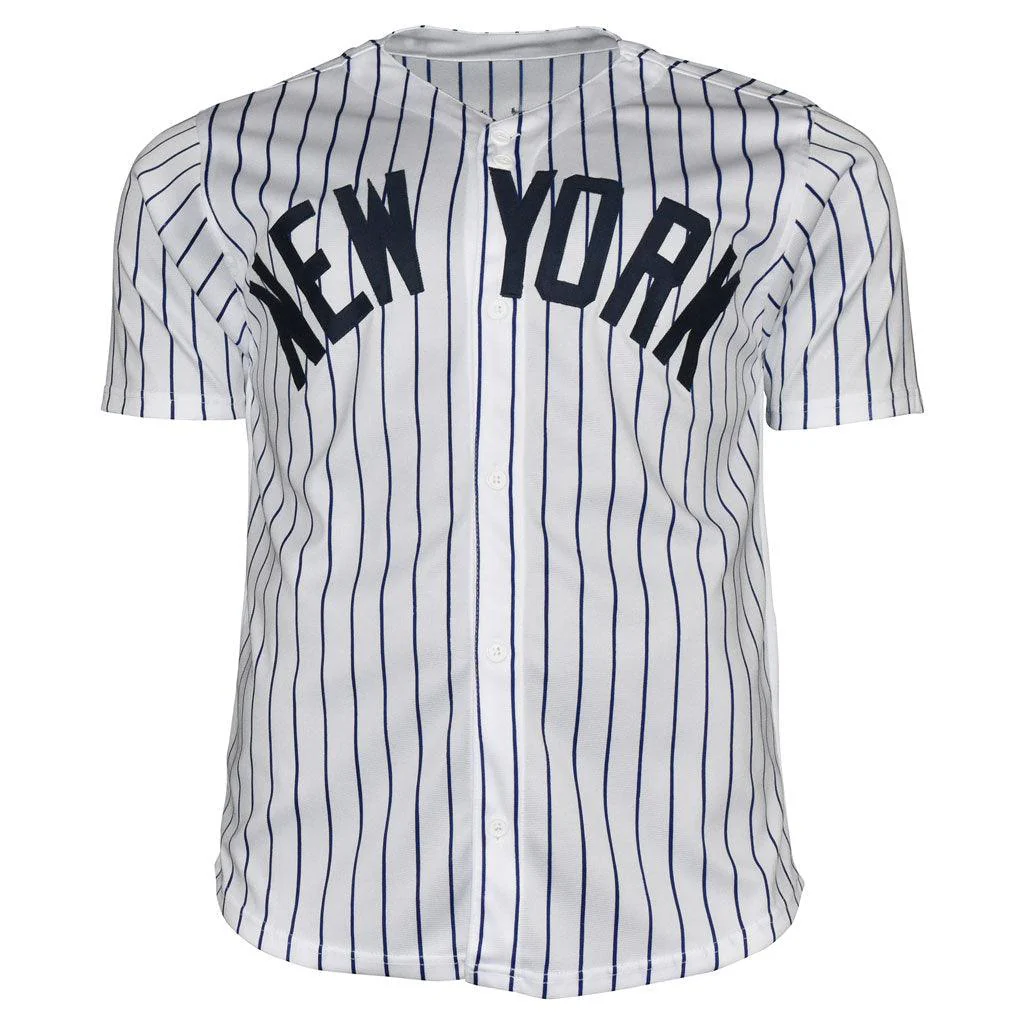 Reggie Jackson Signed New York Pinstripe Baseball Jersey (JSA) - Image 3