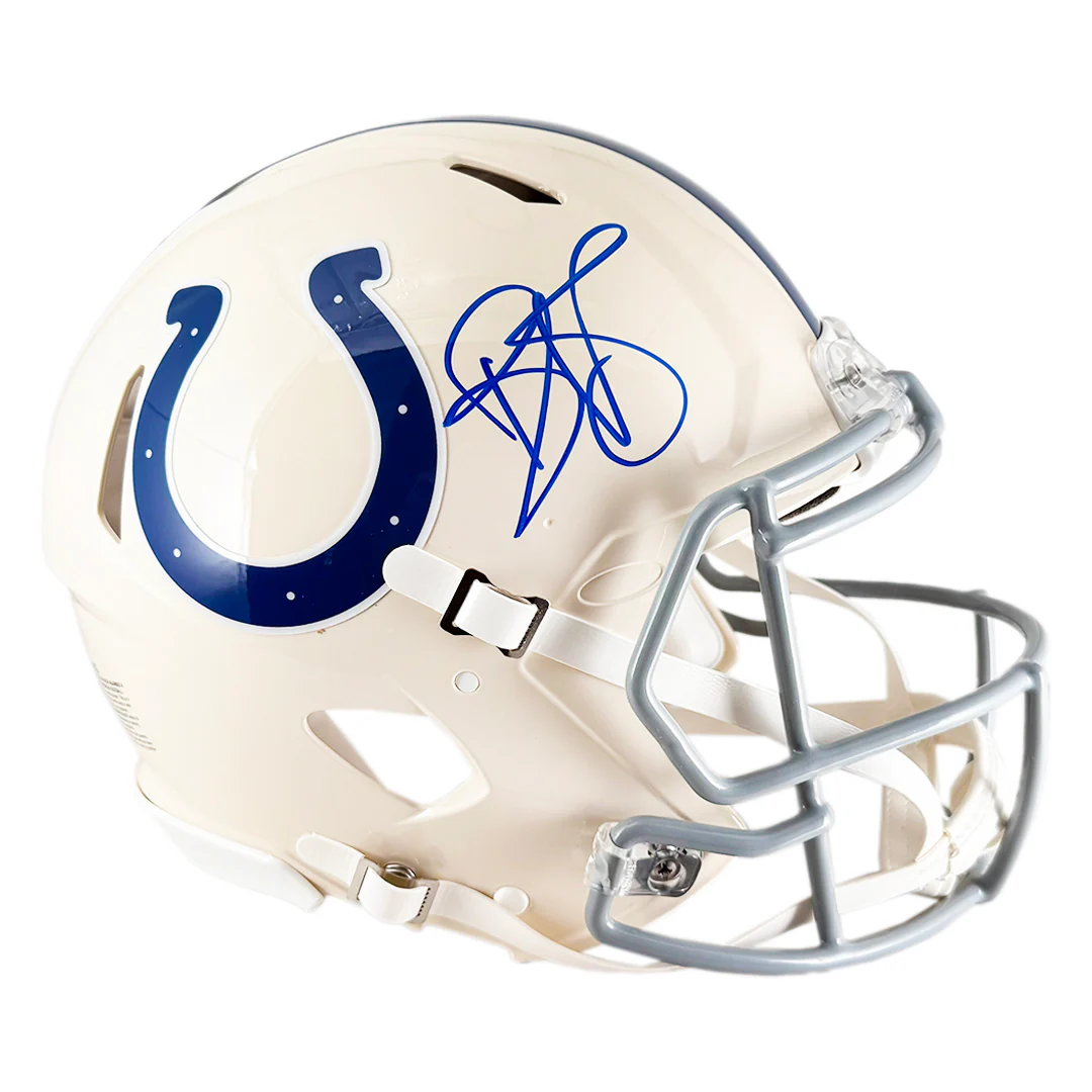 Reggie Wayne Signed Indianapolis Colts Authentic Retro Speed Full-Size Football Helmet (Beckett)