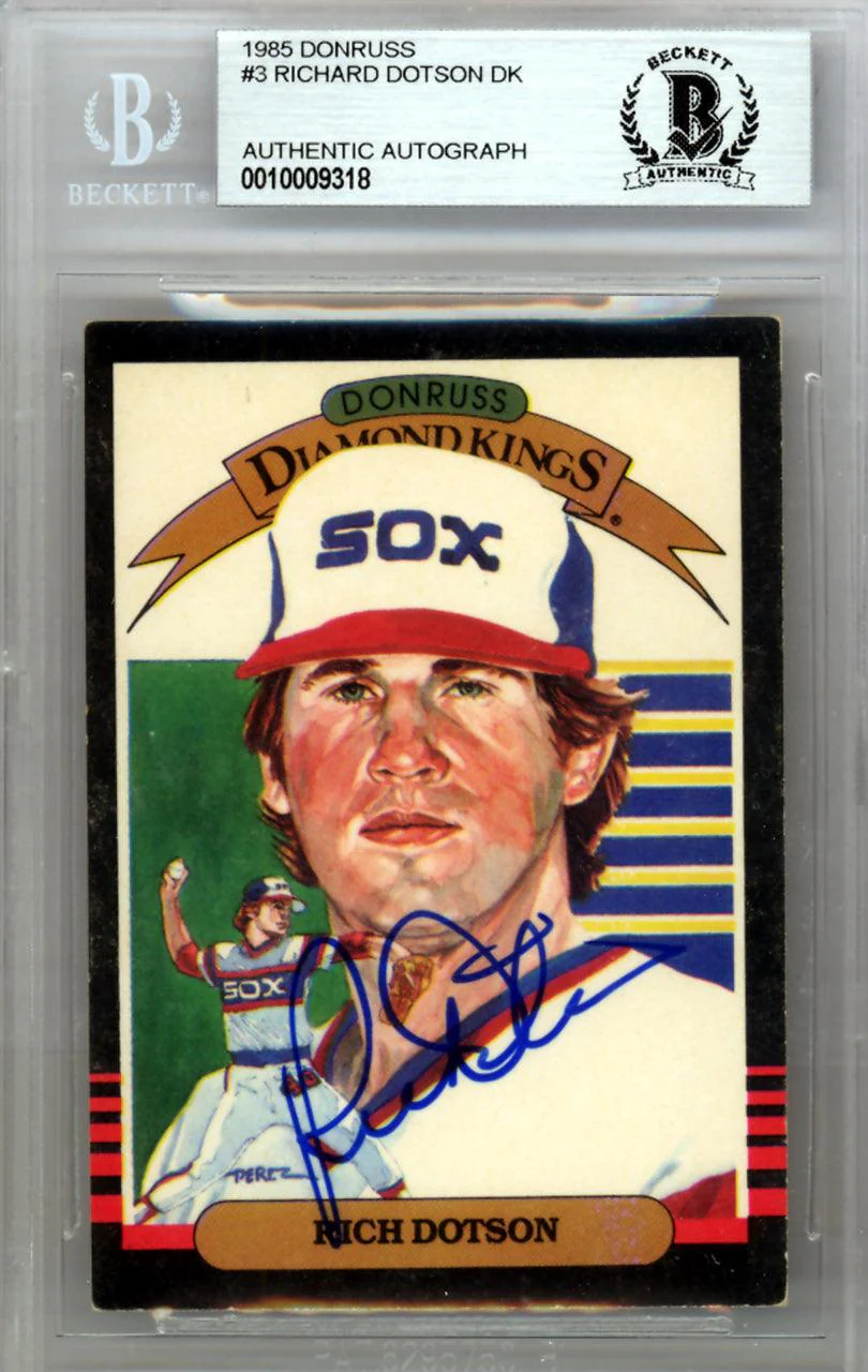 Richard Dotson Autographed 1985 Donruss Card #3 Chicago White Sox Beckett BAS #10009318