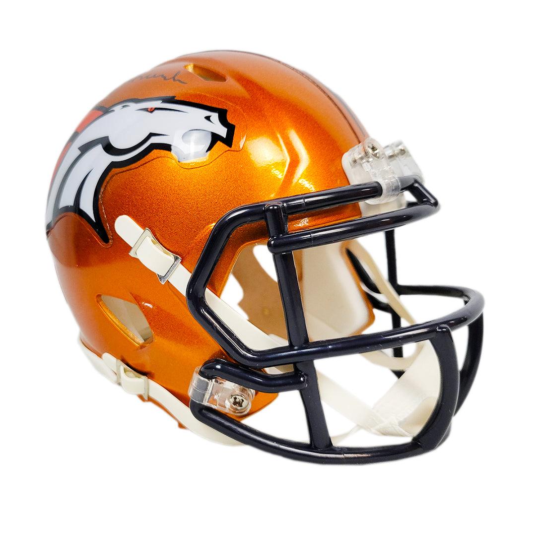 Rick Upchurch Signed Denver Broncos Flash Speed Mini Replica Football Helmet (JSA) - Image 3