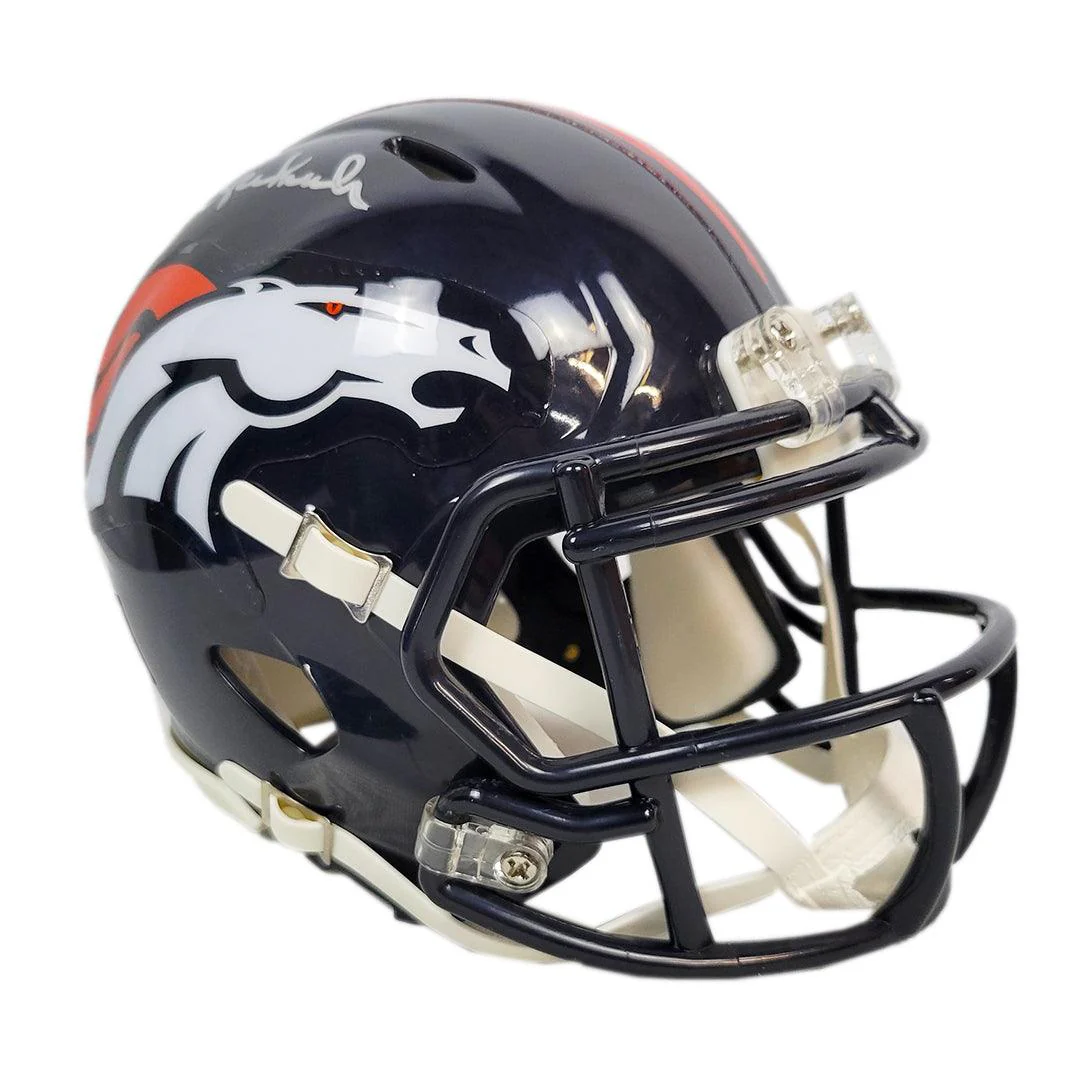 Rick Upchurch Signed Denver Broncos Speed Mini Replica Football Helmet (JSA) - Image 3