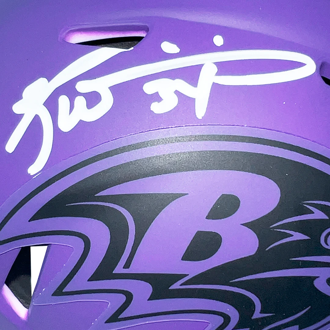 Ricky Williams Signed Baltimore Ravens Rave Mini Football Helmet (JSA) - Image 2