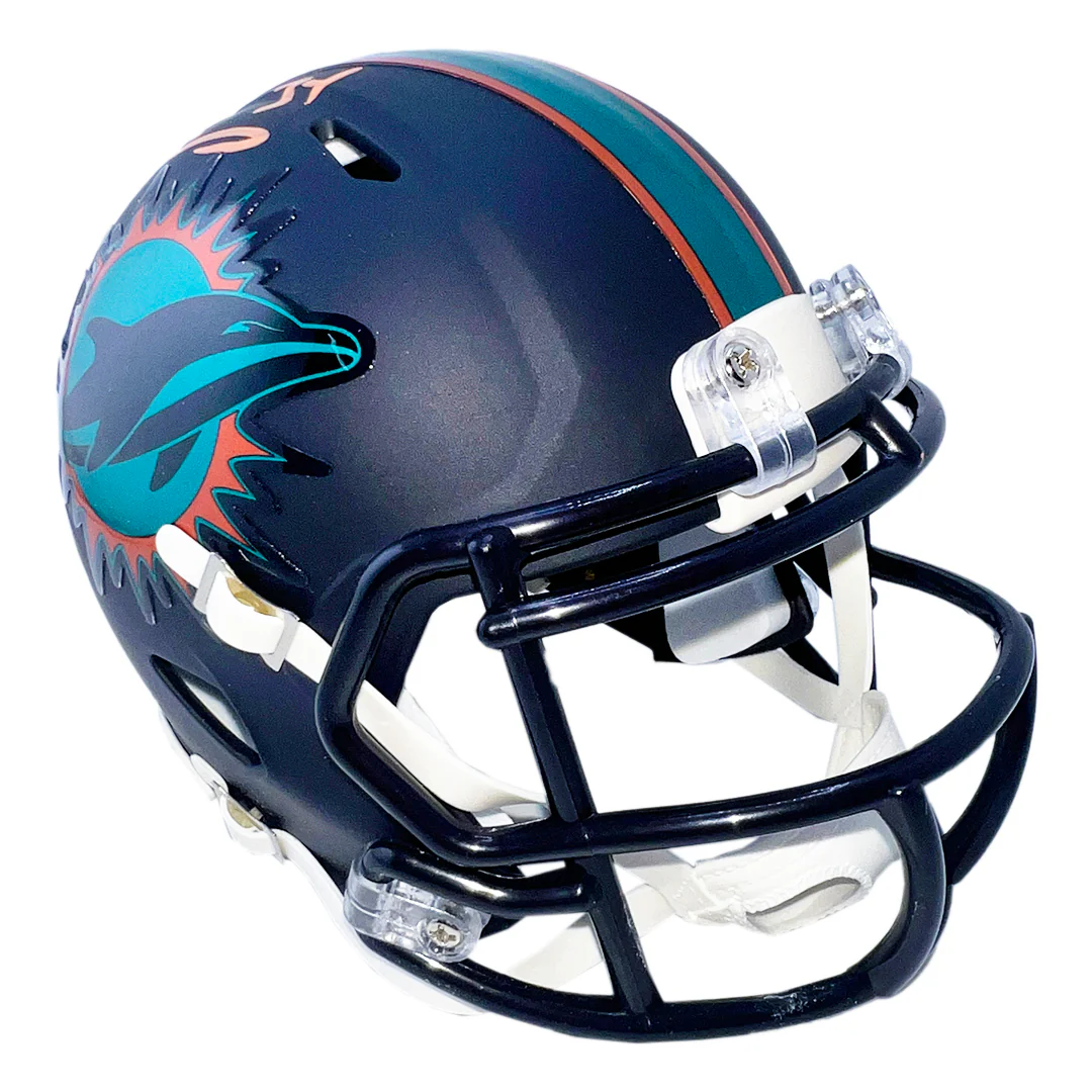 Ricky Williams Signed Miami Dolphins Rivalries Speed Mini Football Helmet (JSA) - Image 3