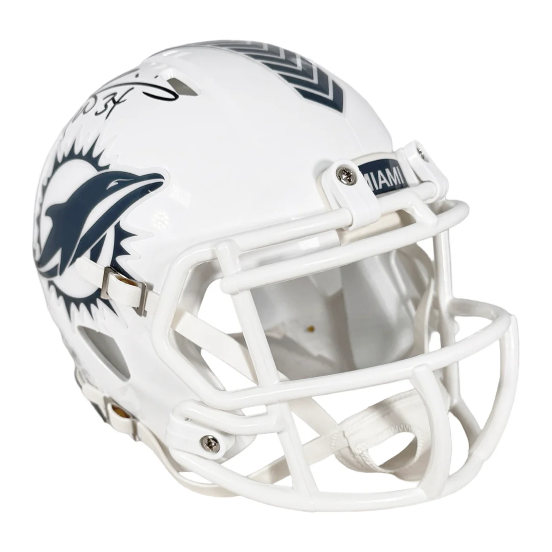 Ricky Williams Signed Miami Dolphins Salute to Service 2024 Mini Football Helmet (Beckett) - Image 3
