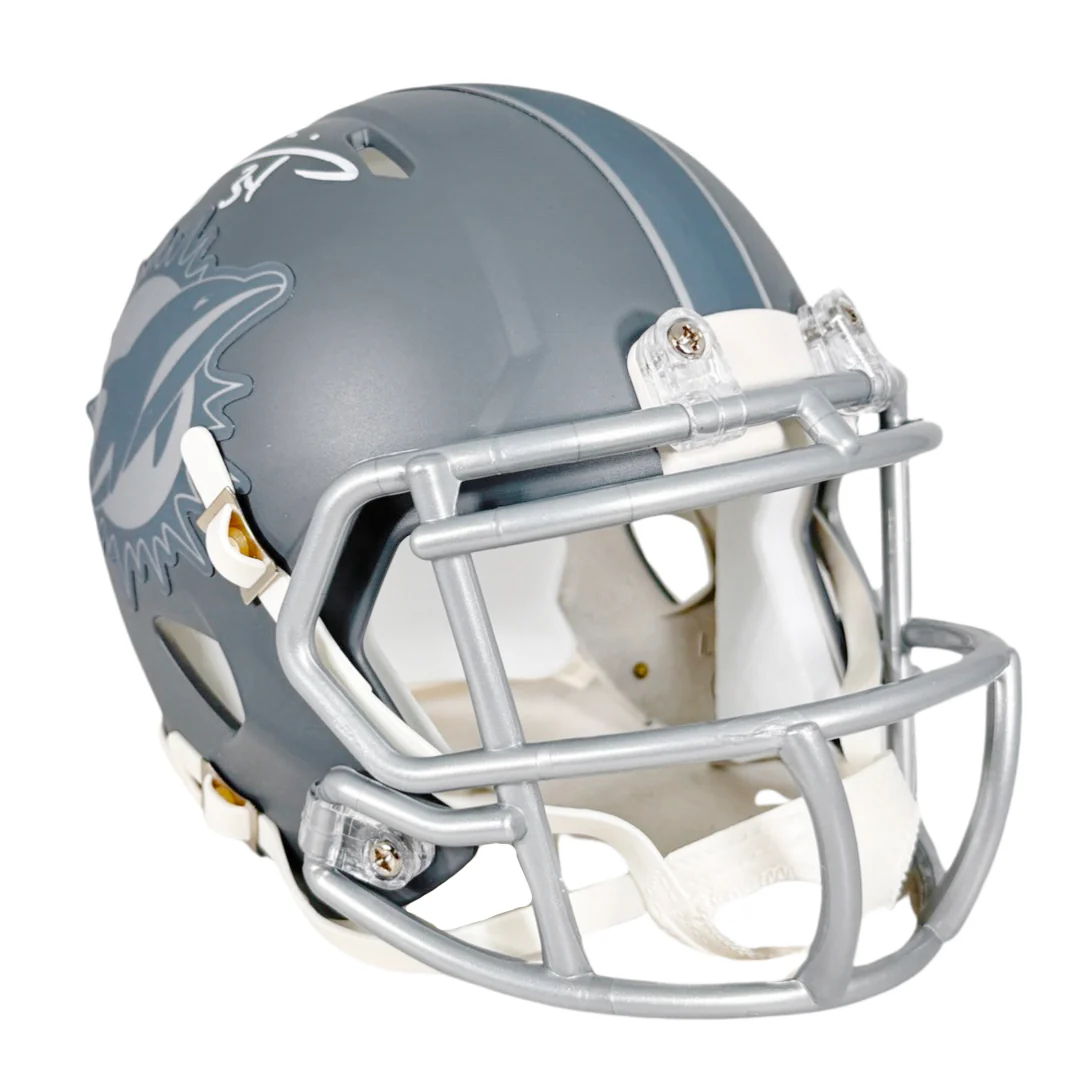 Ricky Williams Signed Miami Dolphins Slate Alternate Speed Mini Football Helmet (JSA) - Image 3