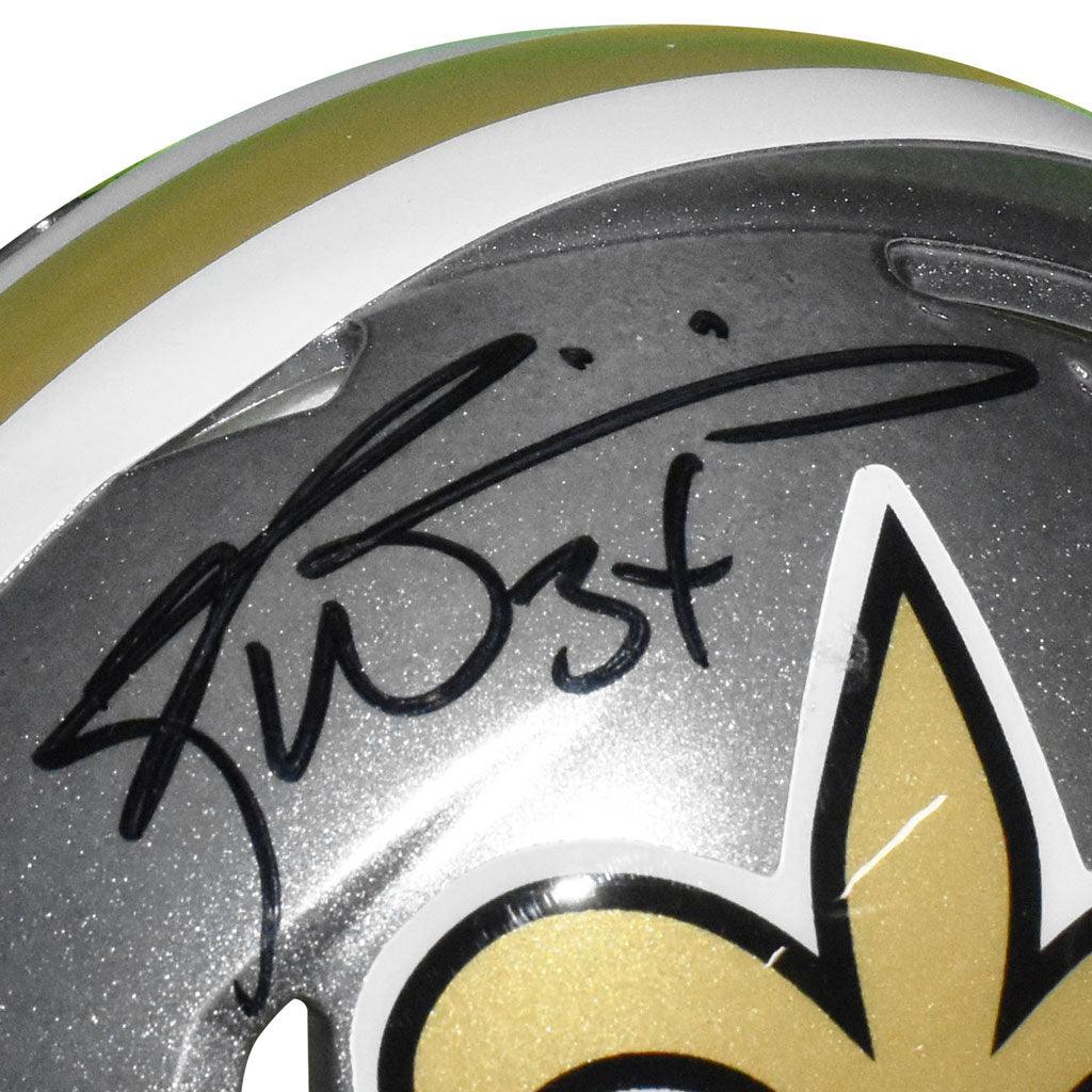 Ricky Williams Signed New Orleans Saints Flash Speed Mini Replica Football Helmet (JSA) - Image 3