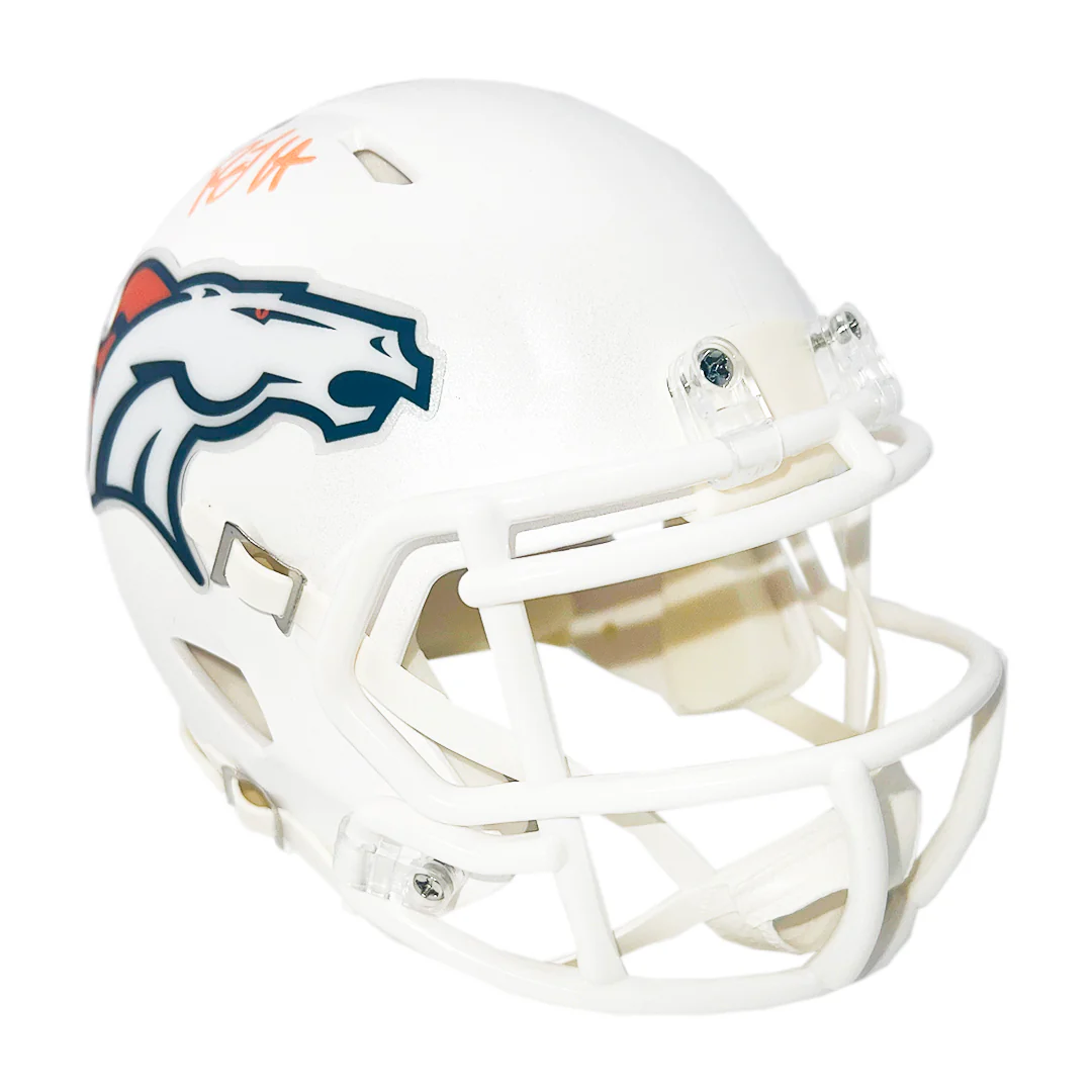 RJ Harvey Signed Denver Broncos Alt 2024 Speed Mini Football Helmet (JSA) - Image 3