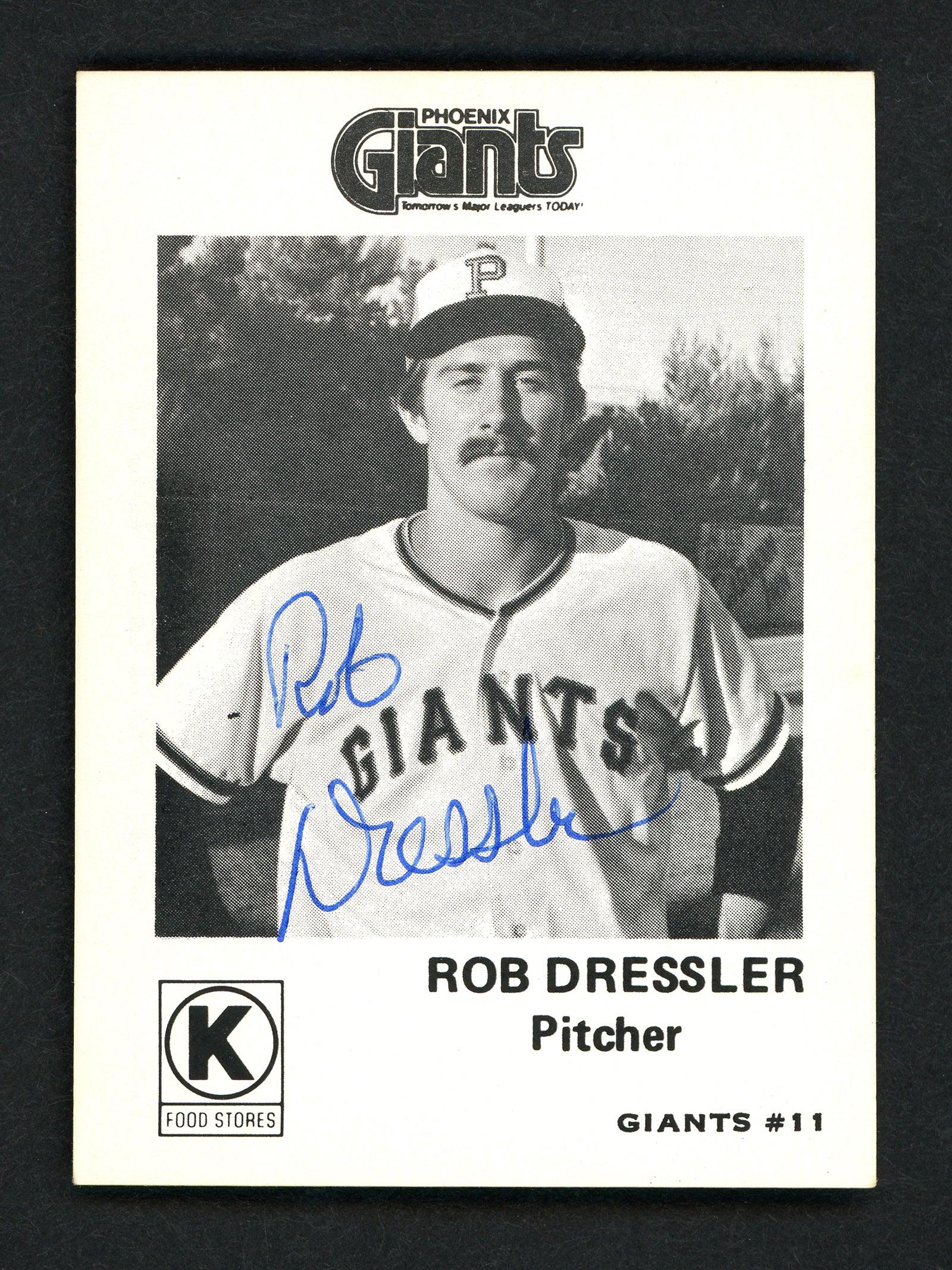 Rob Dressler Autographed 1975 Circle K Rookie Card #37 Phoenix Giants SKU # 158484