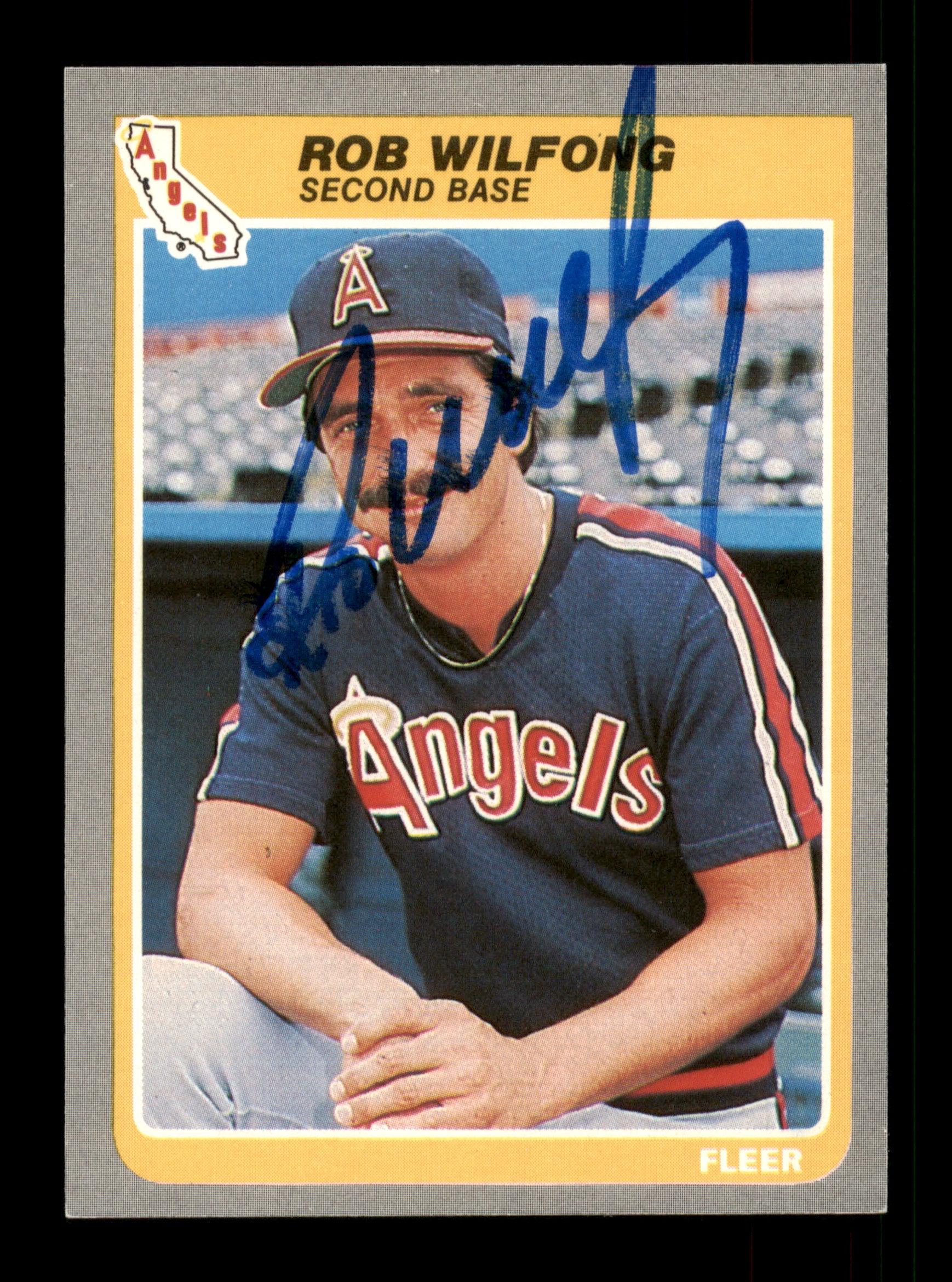 Rob Wilfong Autographed 1985 Fleer Card #315 California Angels SKU #187942