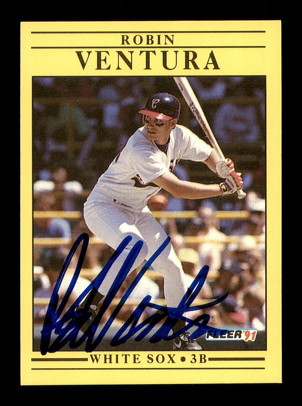 Robin Ventura Autographed 1991 Fleer Card #139 Chicago White Sox SKU #183482