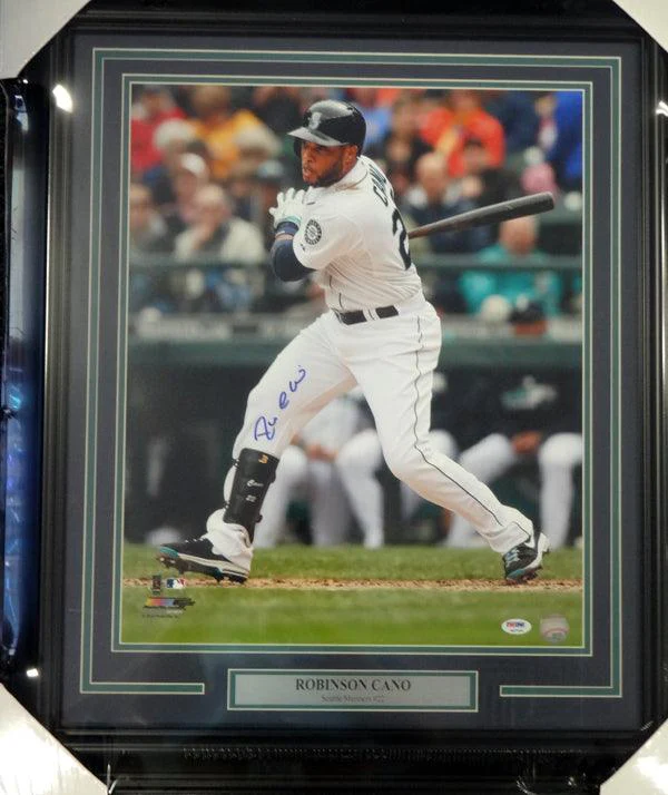 Robinson Cano Autographed Framed 16x20 Photo Seattle Mariners PSA/DNA ITP Stock #94177 - Image 2