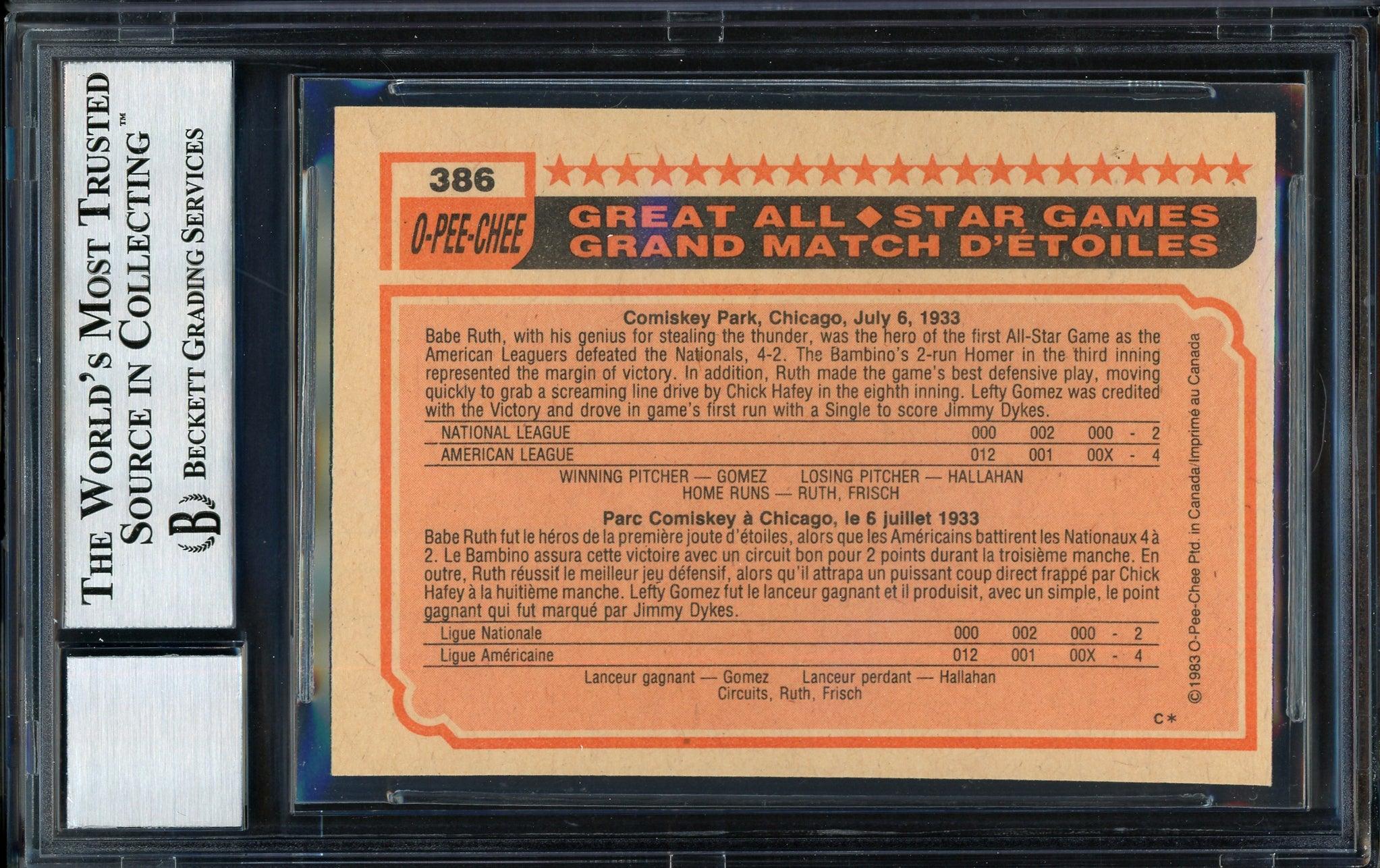 Rod Carew Autographed 1983 O-Pee-Chee Card #386 California Angels Auto Grade 10 Beckett BAS #12511308 - Image 2