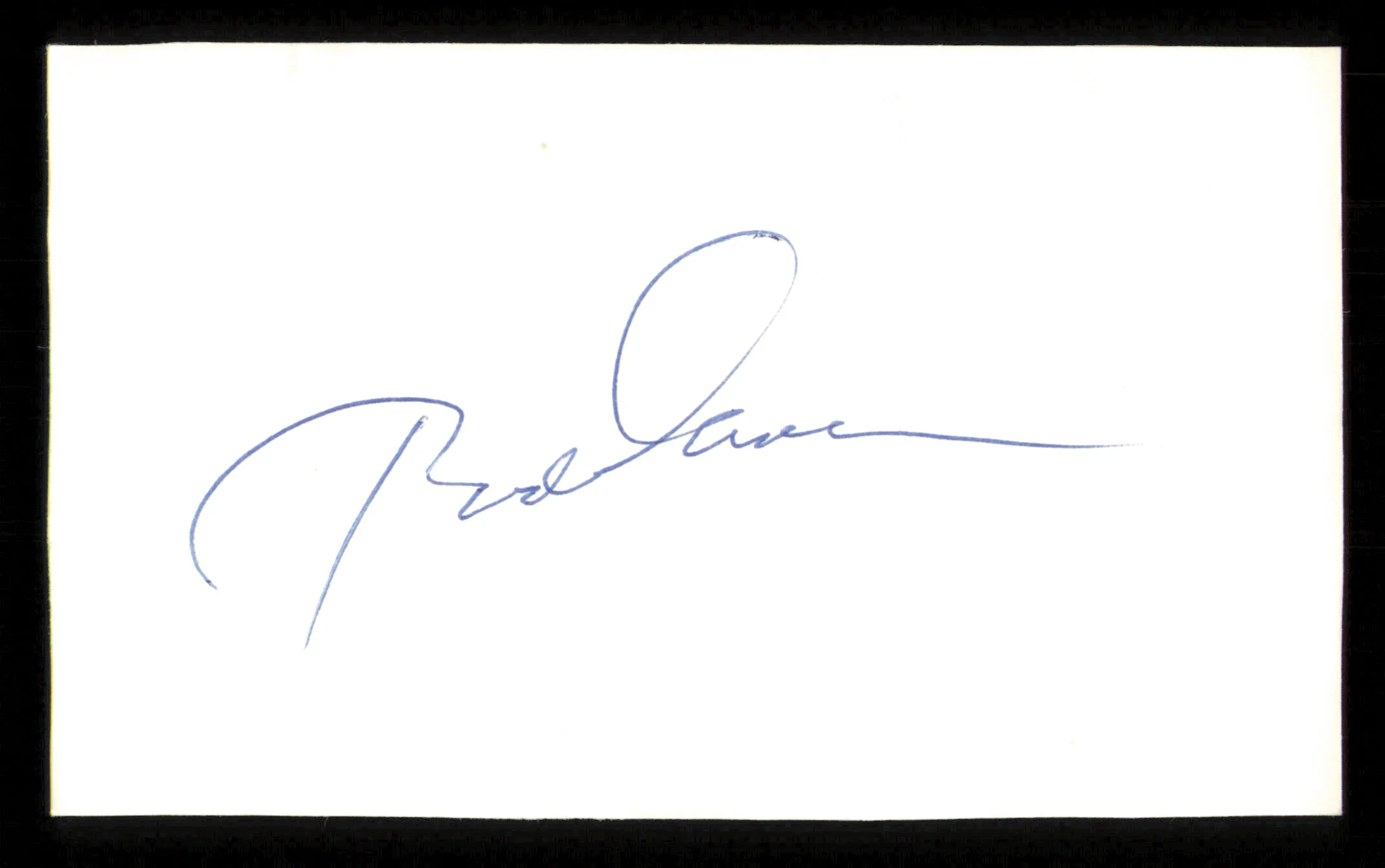 Rod Carew Autographed 3x5 Index Card Minnesota Twins Glued To 3x5 Photo