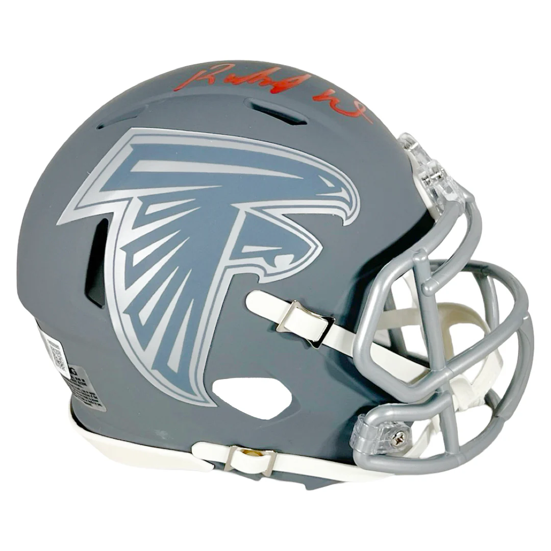 Roddy White Signed Atlanta Falcons Slate Alternate Speed Mini Football Helmet (Beckett) - Image 3