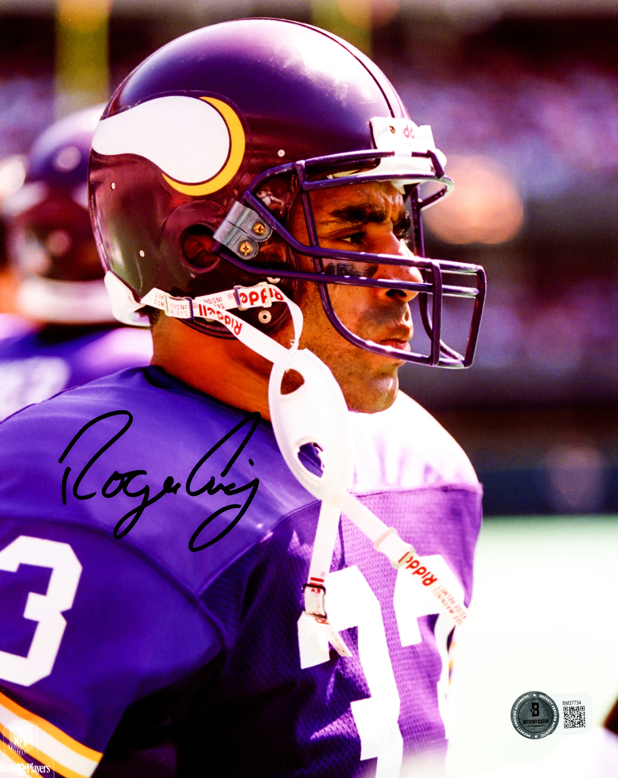 Roger Craig Autographed 8x10 Photo Minnesota Vikings Beckett BAS QR