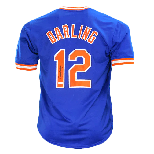 Ron Darling Signed New York Blue Baseball Jersey Blue (JSA)