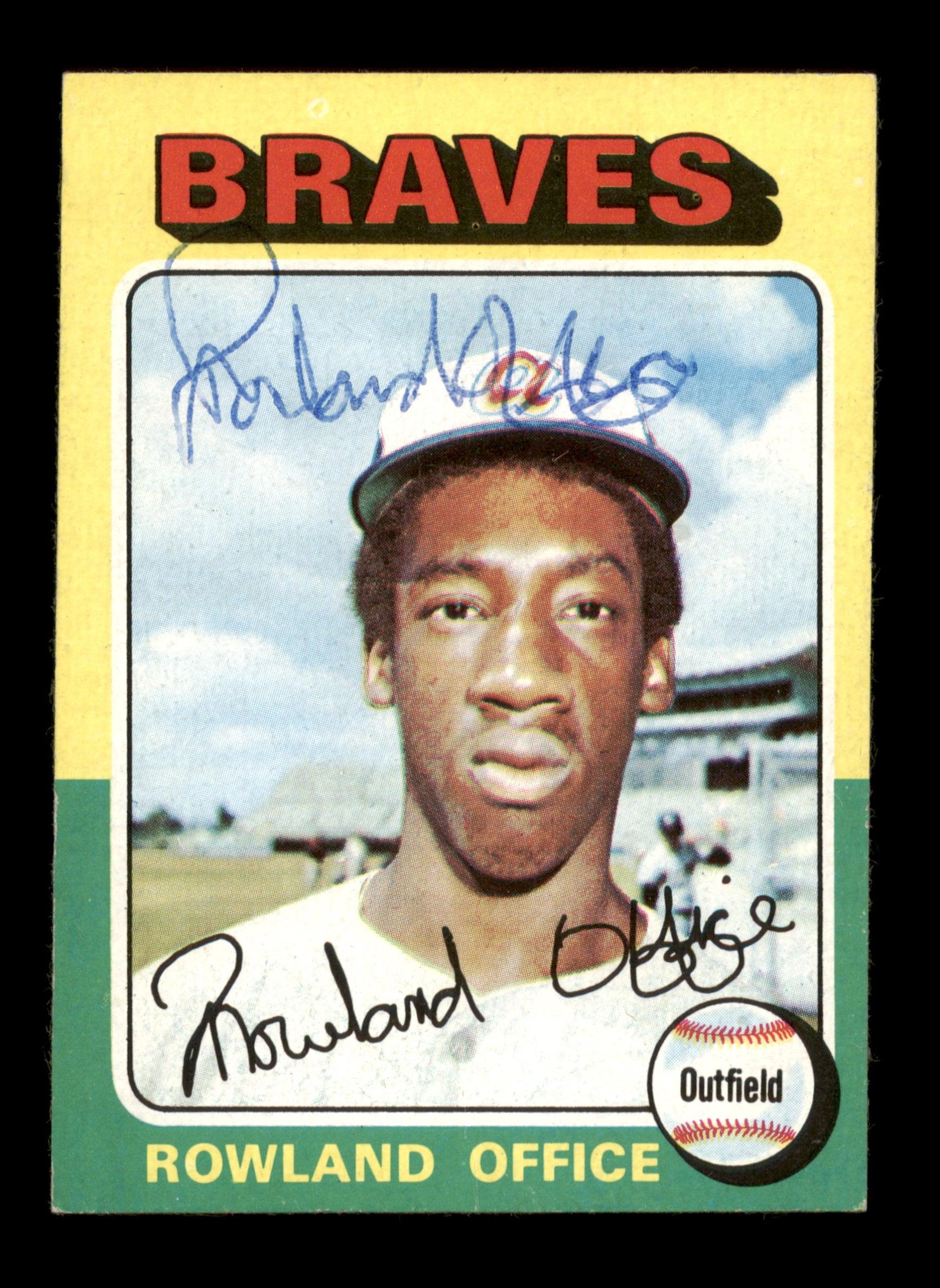 Rowland Office Autographed 1975 Topps Card #262 Atlanta Braves SKU #204432
