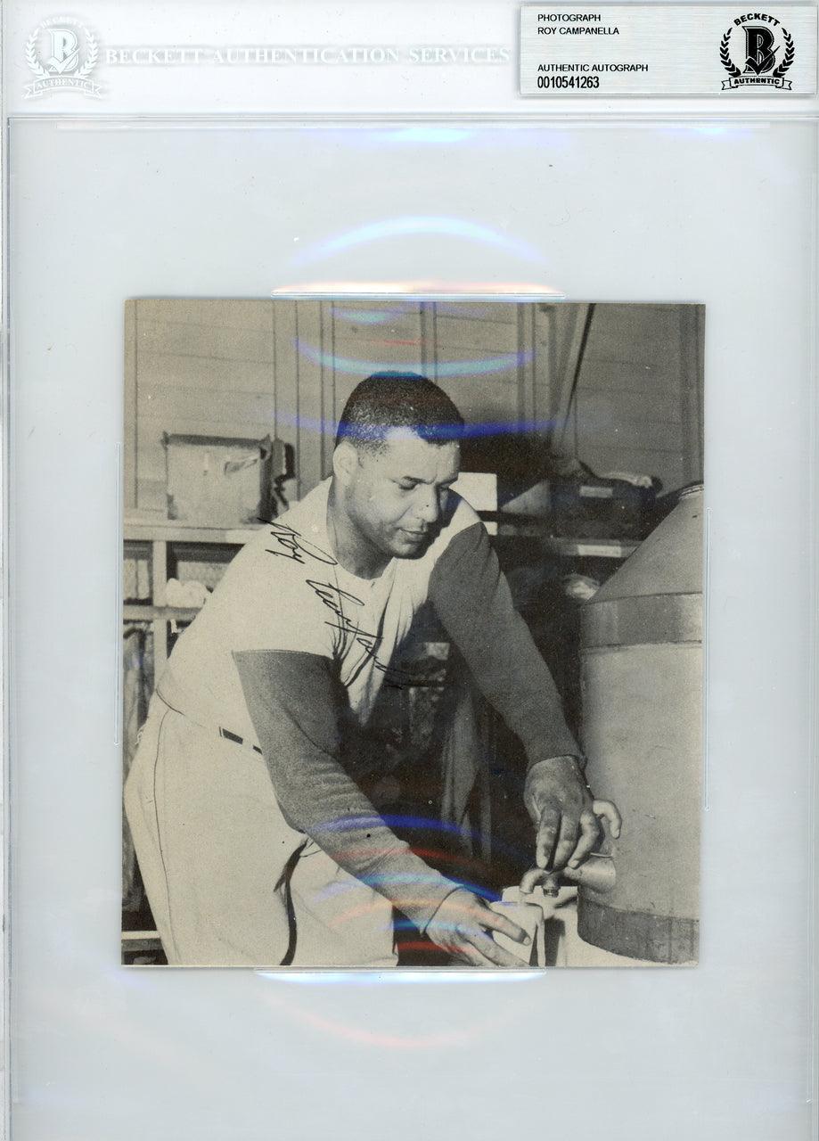 Roy Campanella Autographed 6x6.5 Magazine Page Photo Brooklyn Dodgers Pre-Accident Signature Beckett BAS #10541263