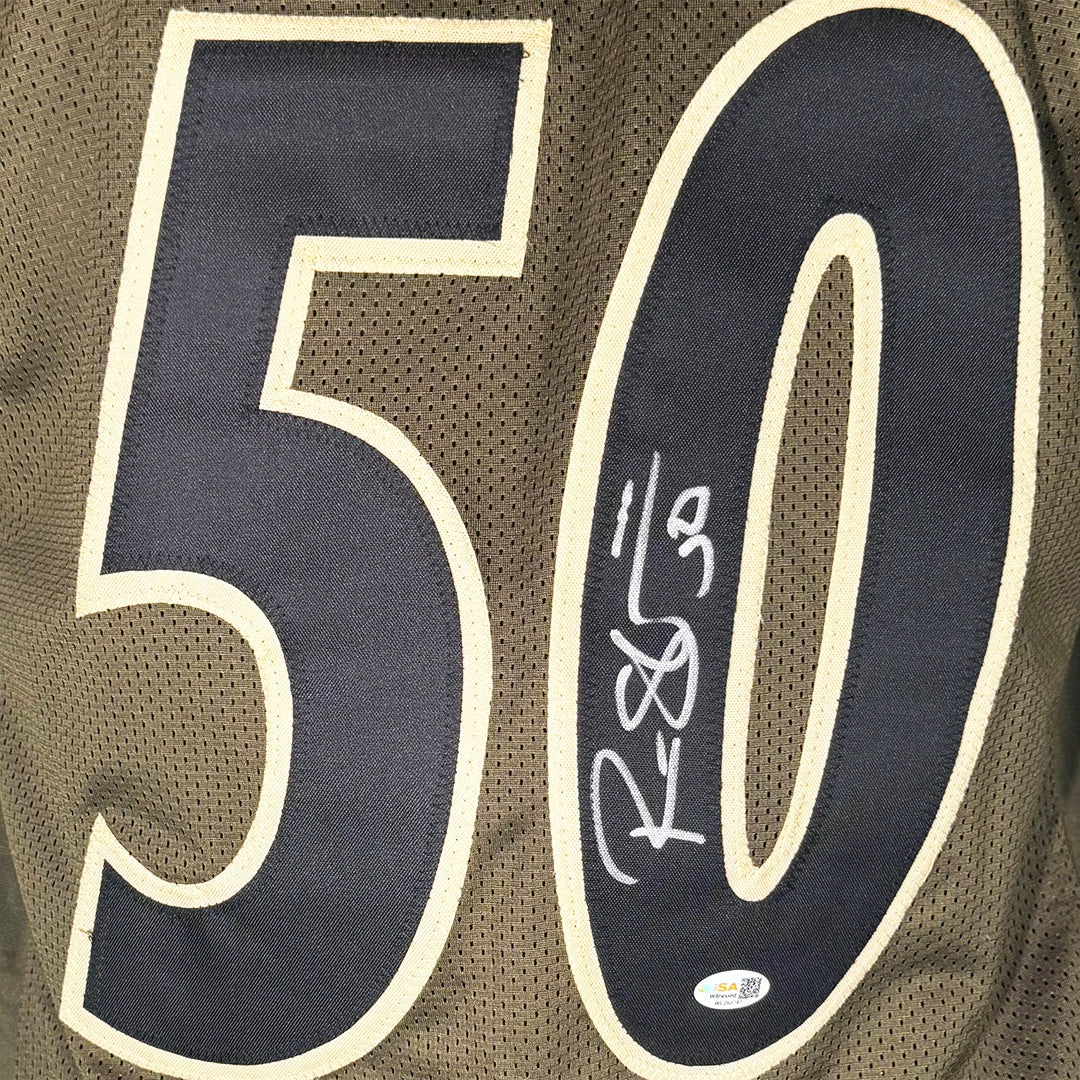 Ryan Shazier Signed Pittsburgh Salute to Service Football Jersey (JSA) - Image 2