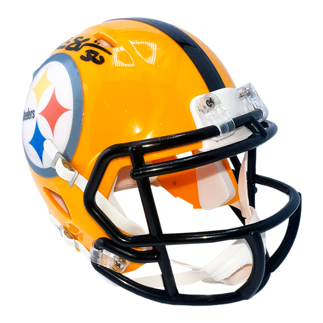 Ryan Shazier Signed Pittsburgh Steelers Gold Speed Mini Football Helmet (JSA) - Image 3