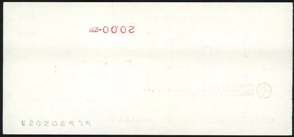 Sal Maglie Autographed 3x6 Check Brooklyn Dodgers, New York Yankees SKU #147865 - Image 2