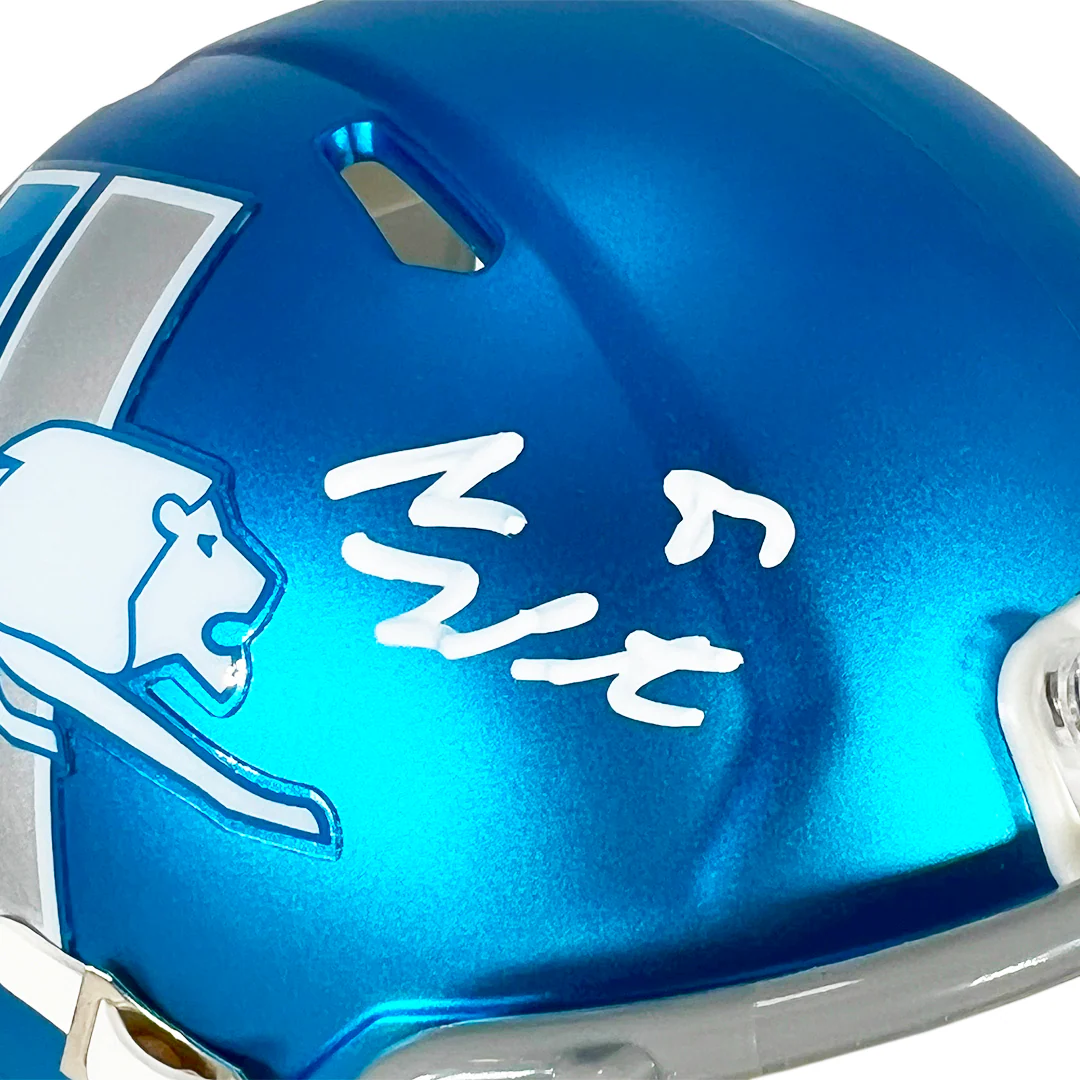 Sam LaPorta Signed Detroit Lions Alt 2023 Speed Mini Football Helmet (Beckett) - Image 2
