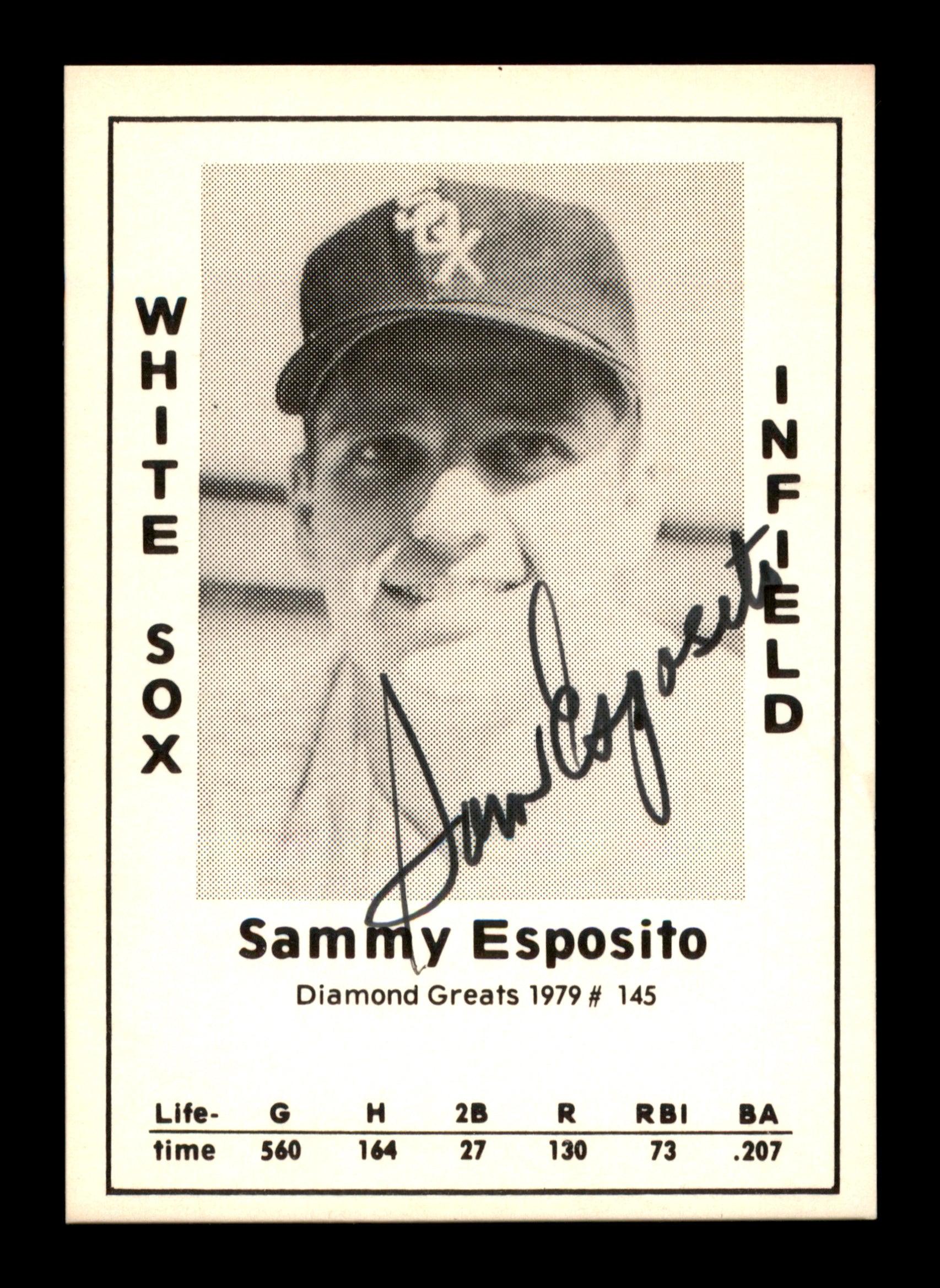 Sam "Sammy" Esposito Autographed 1979 Diamond Greats Card #145 Chicago White Sox SKU #188757