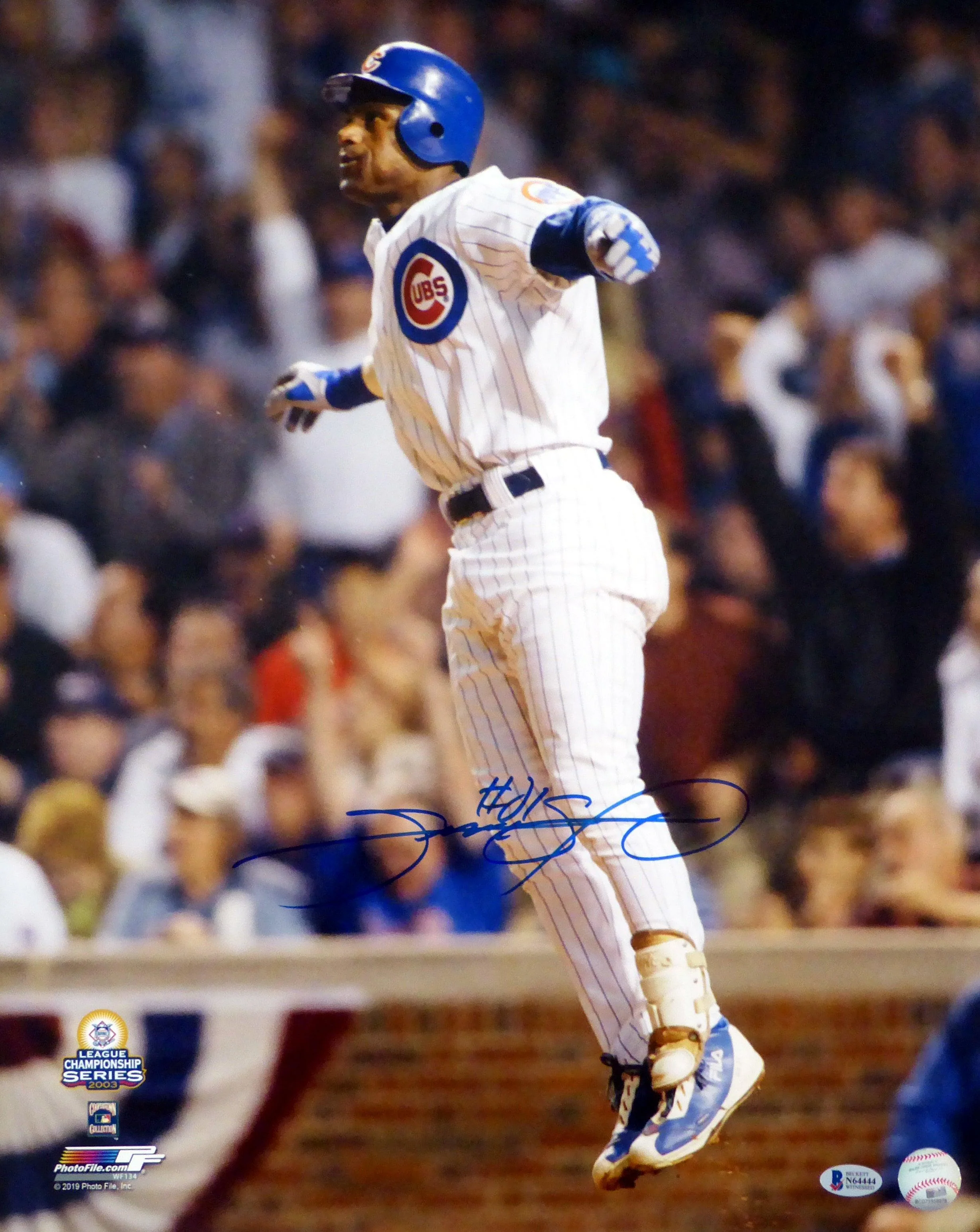 Sammy Sosa Autographed Framed 16x20 Photo Chicago Cubs Beckett BAS Stock #155014 - Image 2