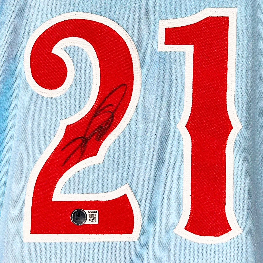 Sammy Sosa Signed Chicago Light Blue Baseball Jersey (Beckett) - Image 2