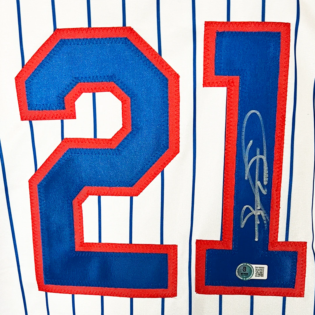 Sammy Sosa Signed Chicago Pinstripe Baseball Jersey (Beckett) - Image 2