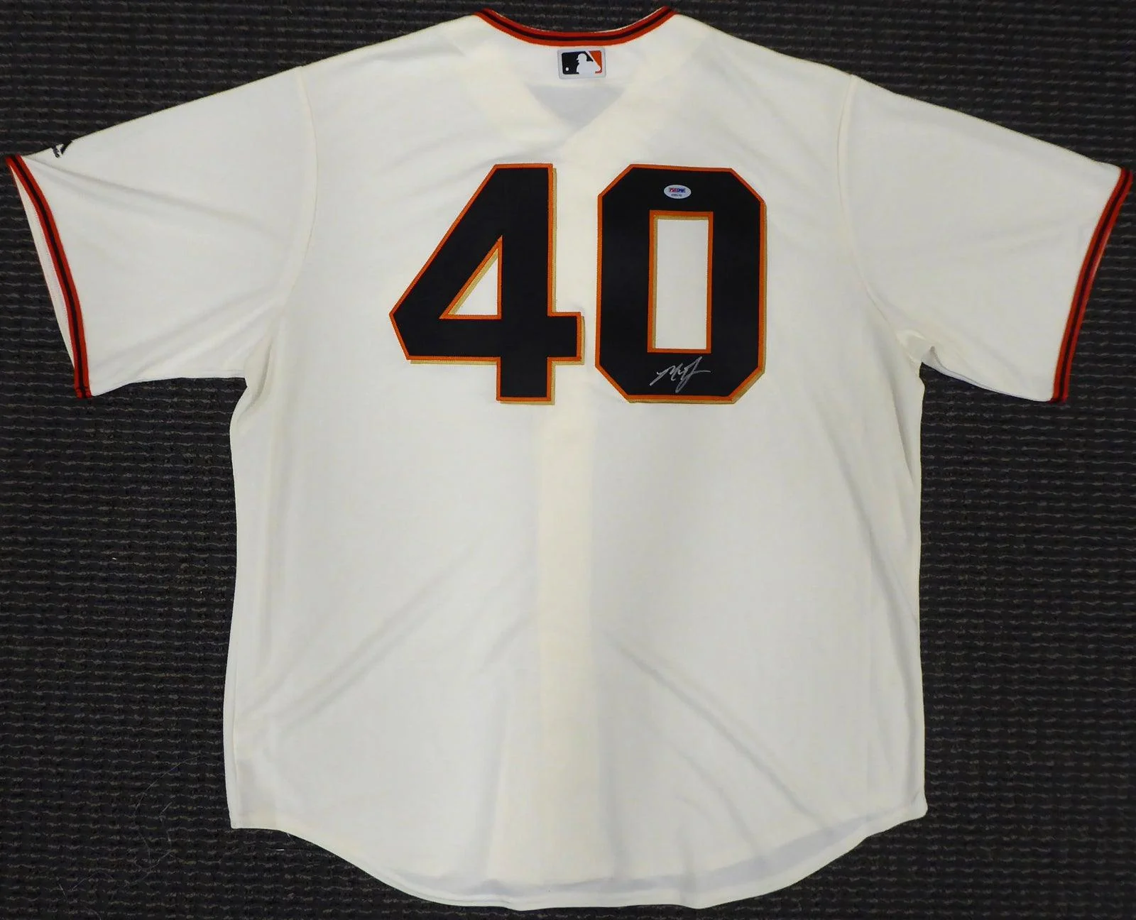 San Francisco Giants Madison Bumgarner Autographed Cream Majestic Cool Base Jersey Size XL PSA/DNA Stock #185699 - Image 2