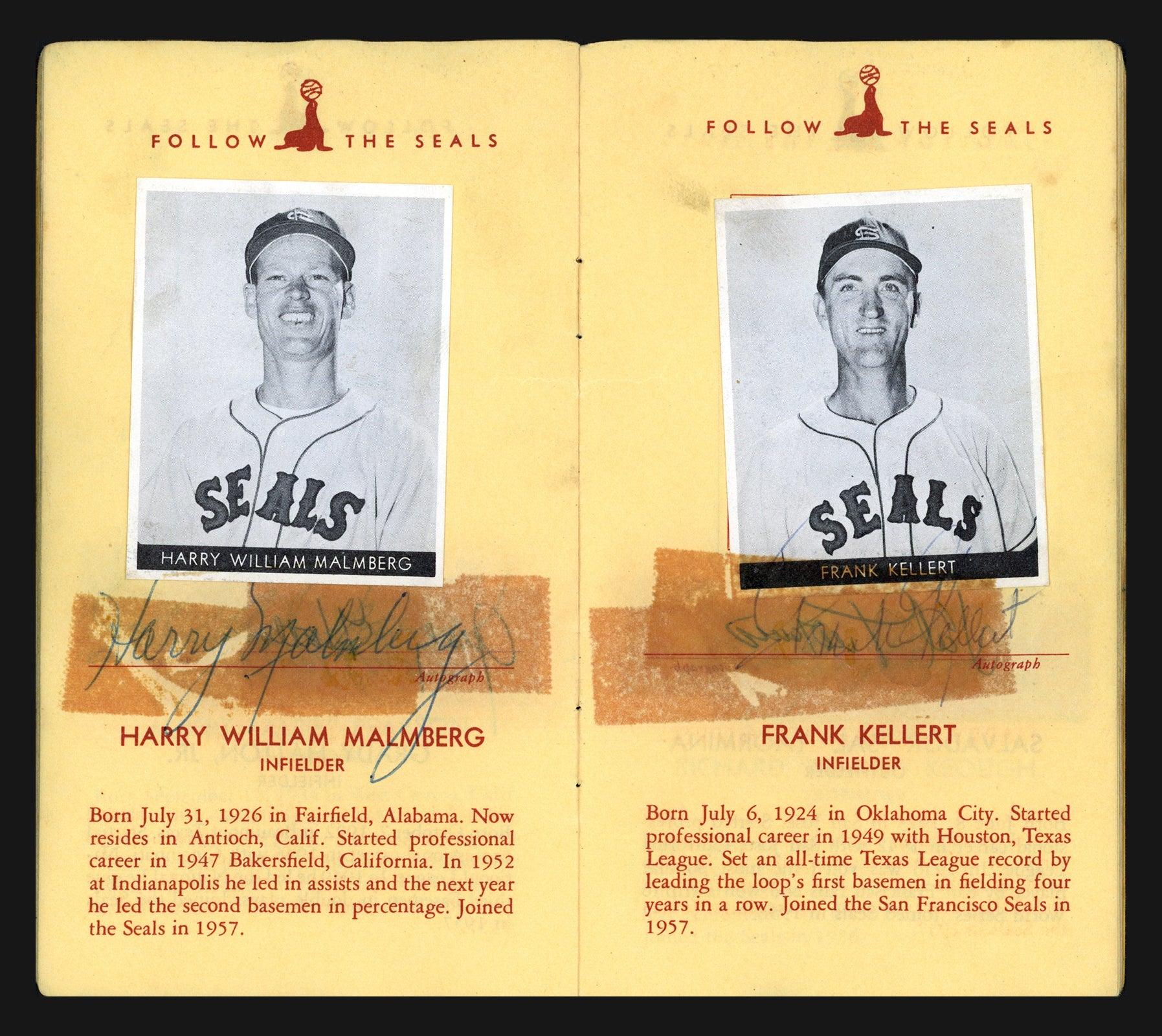 San Francisco Seals Autographed 3.5x6 Stamp Album With 25 Signatures Including Joe Gordon Beckett BAS #AB72591 - Image 2