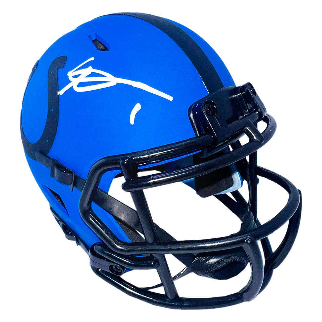 Sauce Gardner Signed Indianapolis Colts Rave Mini Football Helmet (Beckett) - Image 2