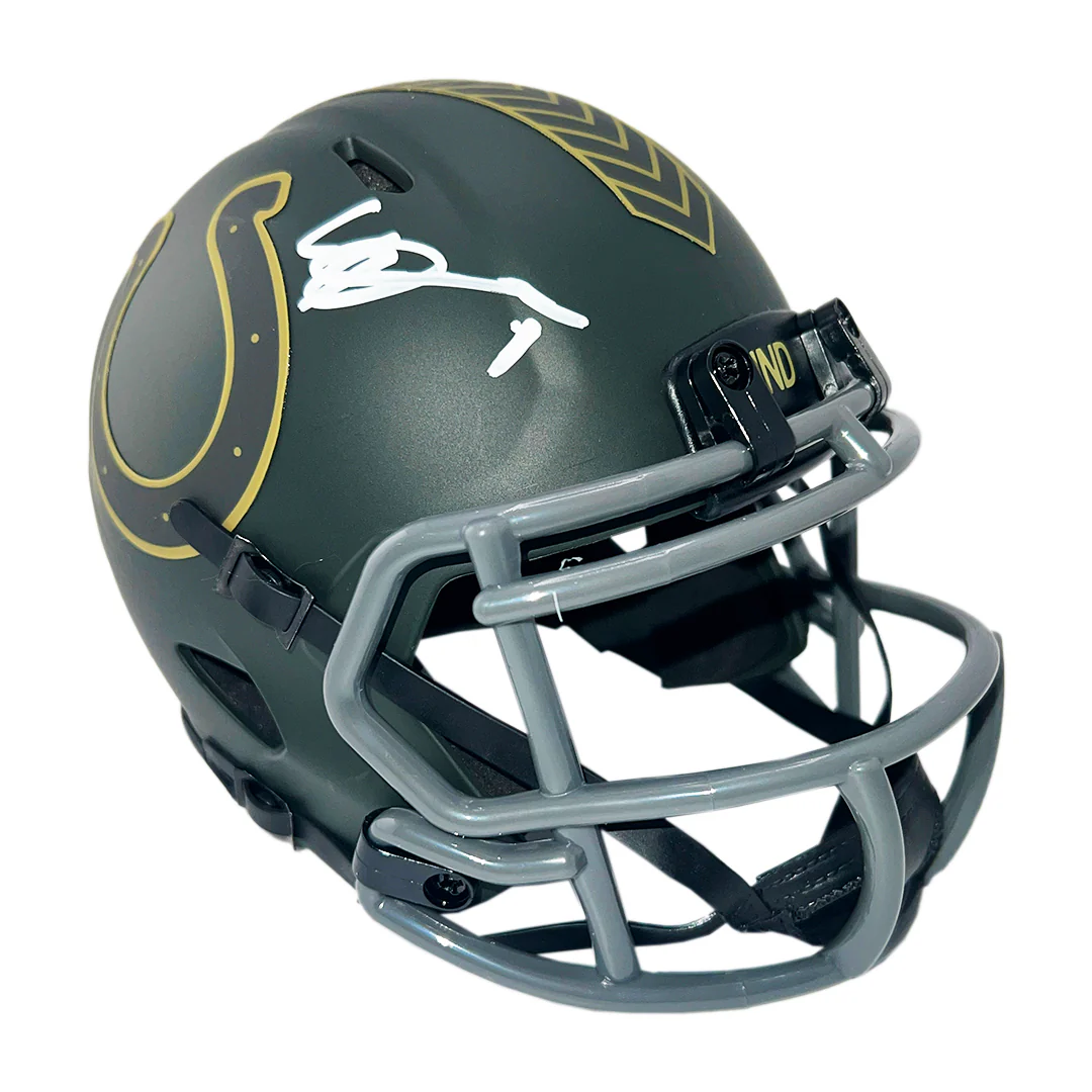 Sauce Gardner Signed Indianapolis Colts Salute 2025 Mini Football Helmet (Beckett) - Image 2
