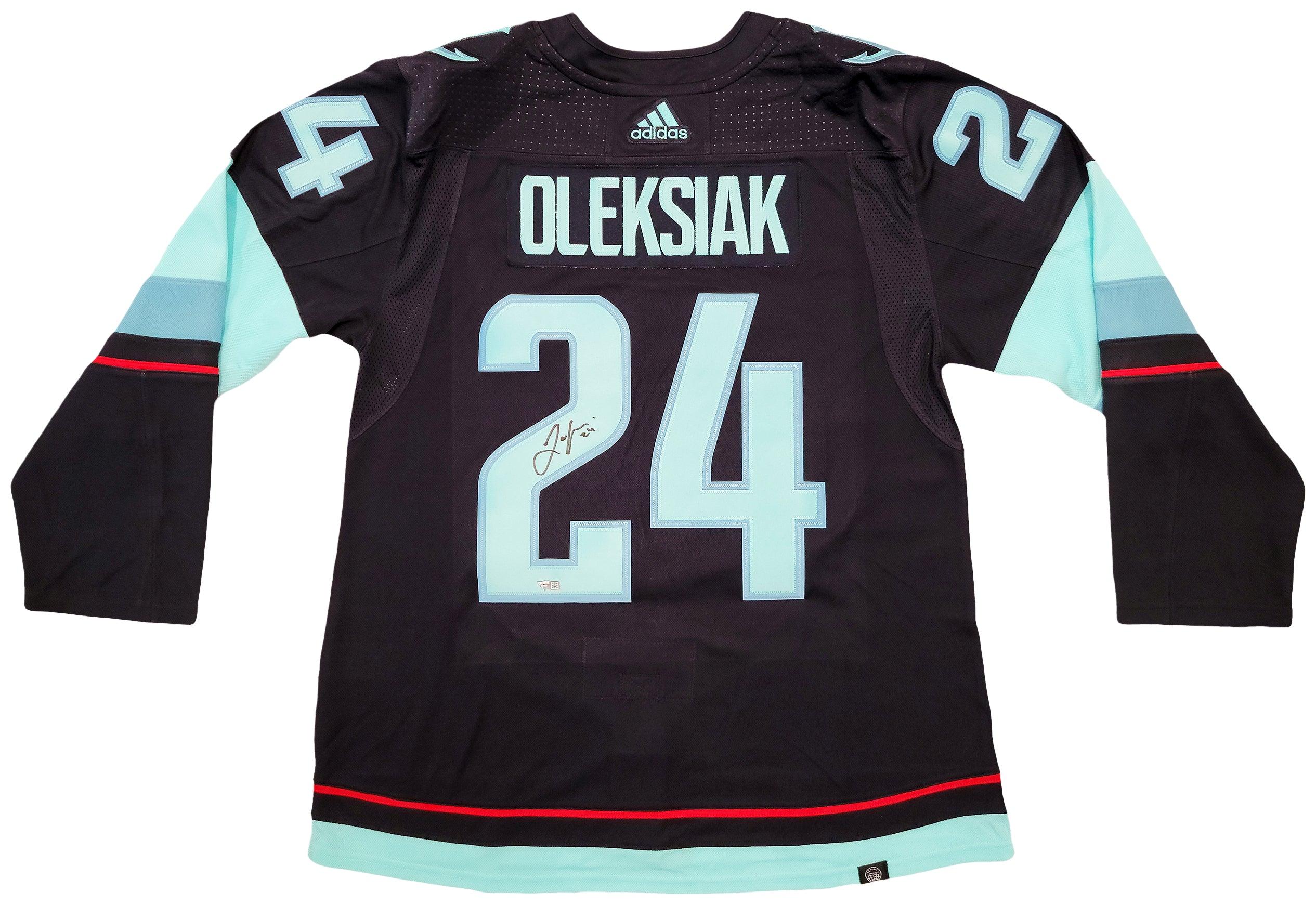 Seattle Kraken Jamie Oleksiak Autographed Navy Adidas Authentic Jersey Size 54 Fanatics Holo Stock #203033 - Image 2