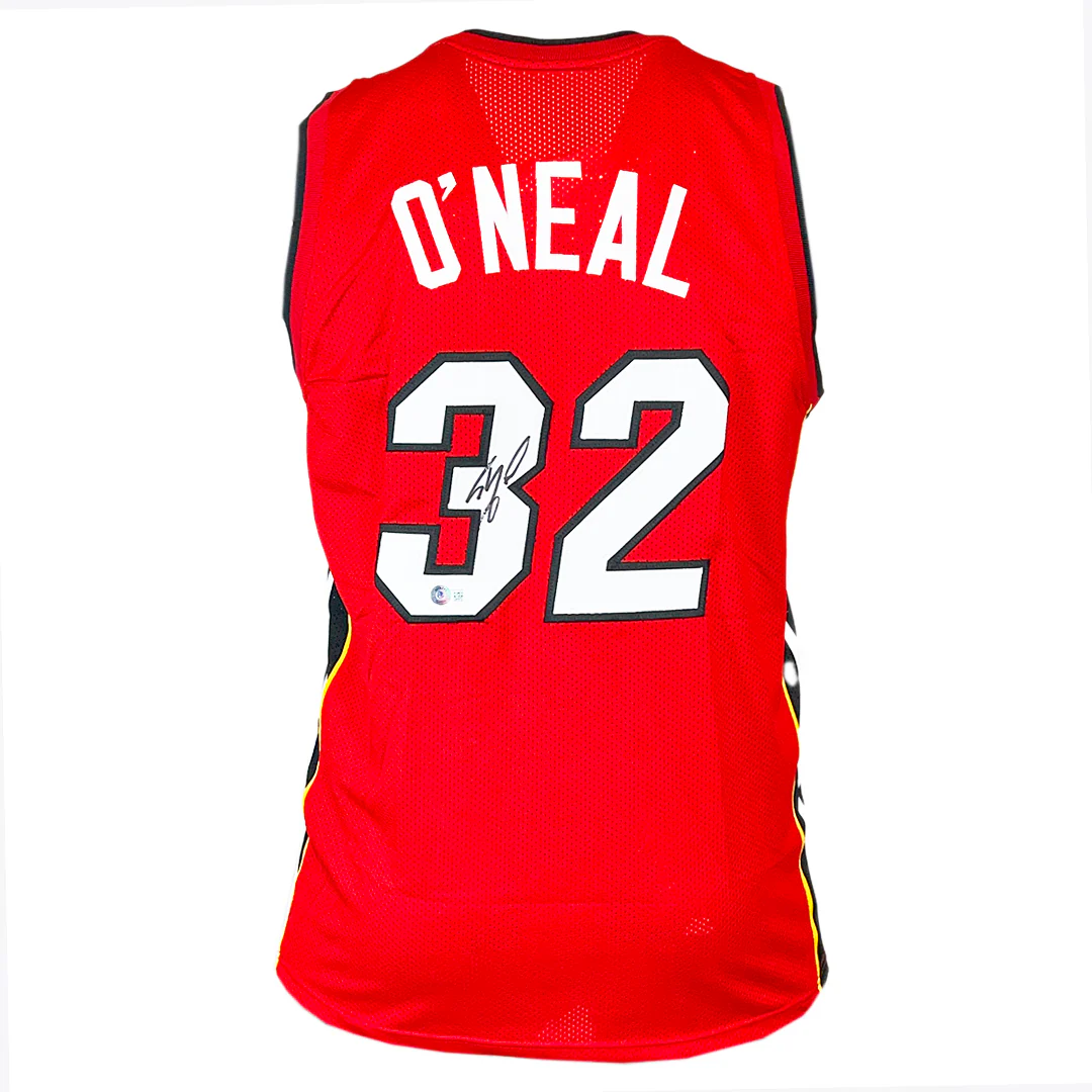 Shaquille O'Neal Signed Miami Red Diesel Basketball Jersey (Beckett)