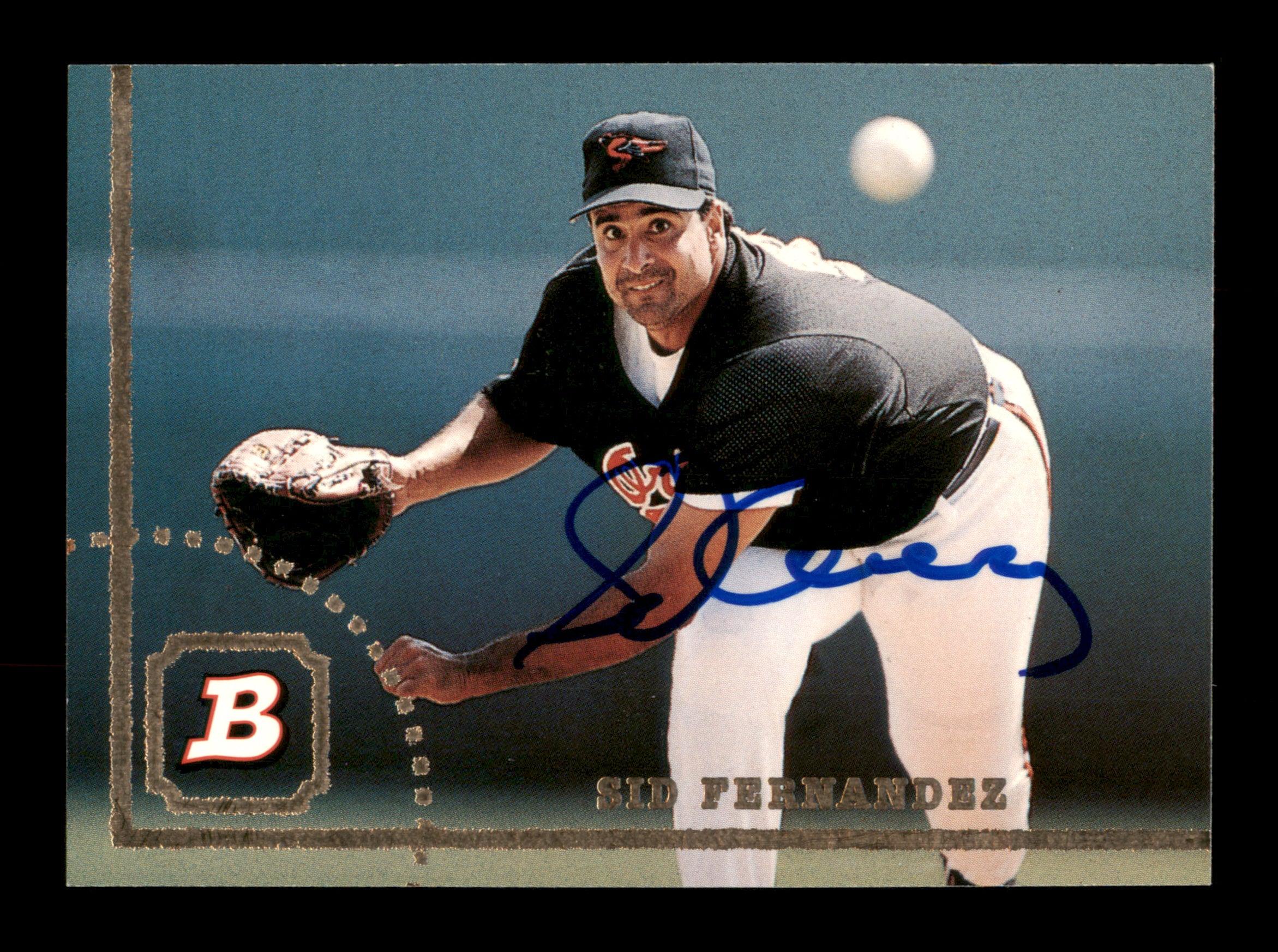 Sid Fernandez Autographed 1994 Bowman Card #571 New York Mets SKU #195666