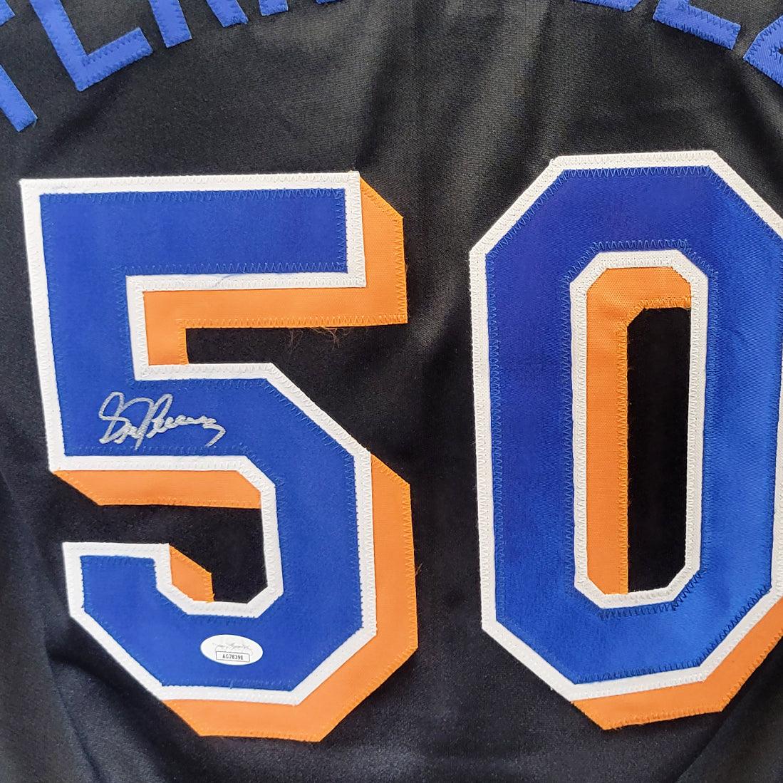 Sid Fernandez Signed New York Black Baseball Jersey (JSA) - Image 2