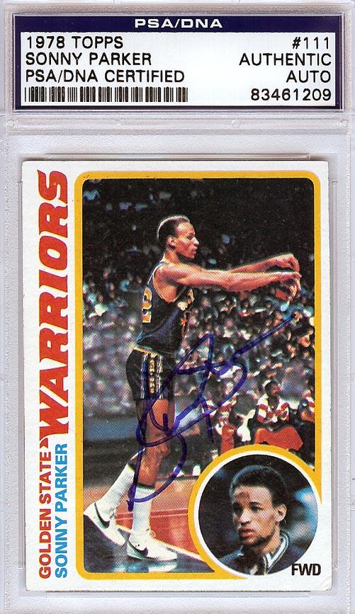 Sonny Parker Autographed 1978 Topps Card #111 Golden State Warriors PSA/DNA #83461209