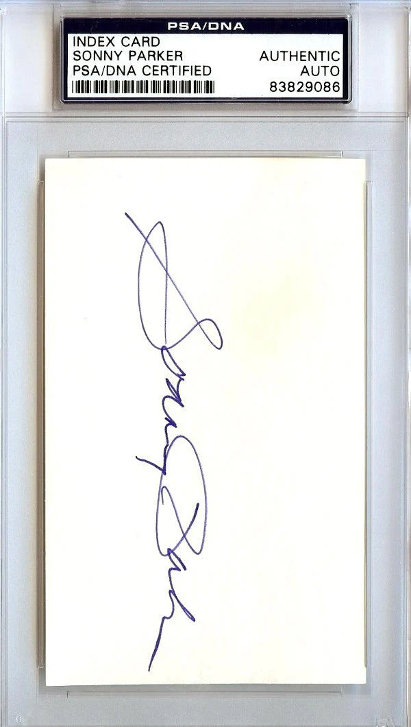 Sonny Parker Autographed 3x5 Index Card Golden State Warriors PSA/DNA #83829086