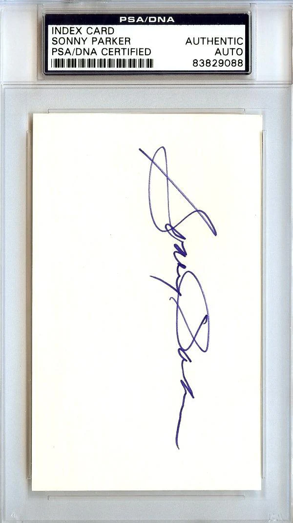 Sonny Parker Autographed 3x5 Index Card Golden State Warriors PSA/DNA #83829088