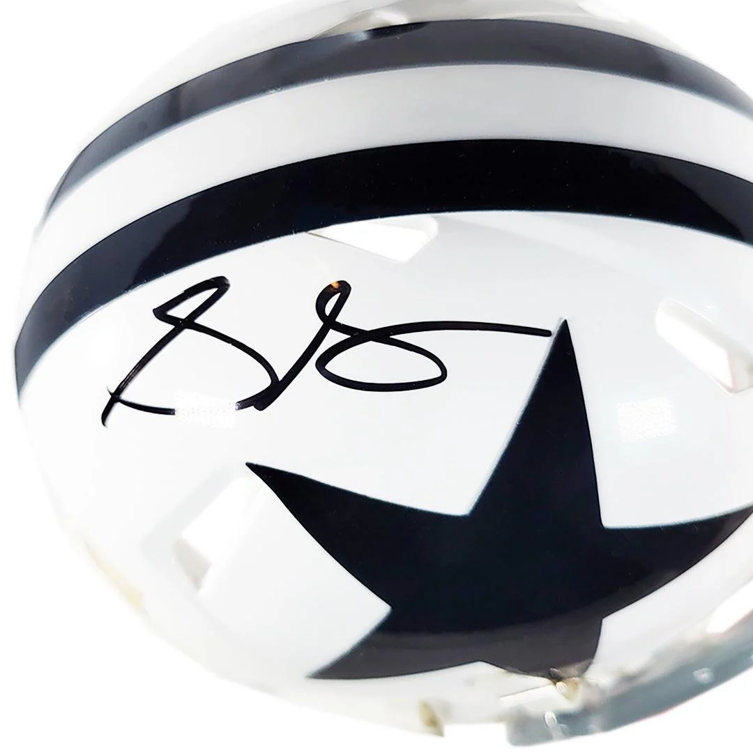 Stephon Gilmore Signed Dallas Cowboys Throwback 1960-63 Speed Mini Football Helmet (JSA) - Image 2